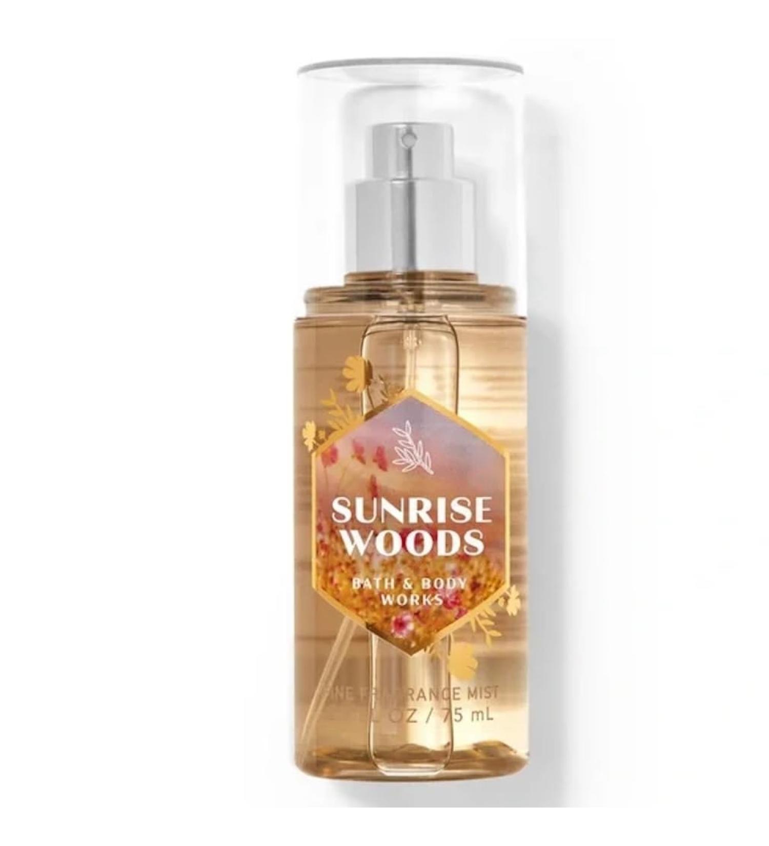 Bath & Body Works Sunrise Woods Fine Fragrance Mist Travel Size Mini Purse Spray 2.5 Ounce (Sunrise Woods) Sunrise Woods 2.5 Fl Oz (Pack of 1)