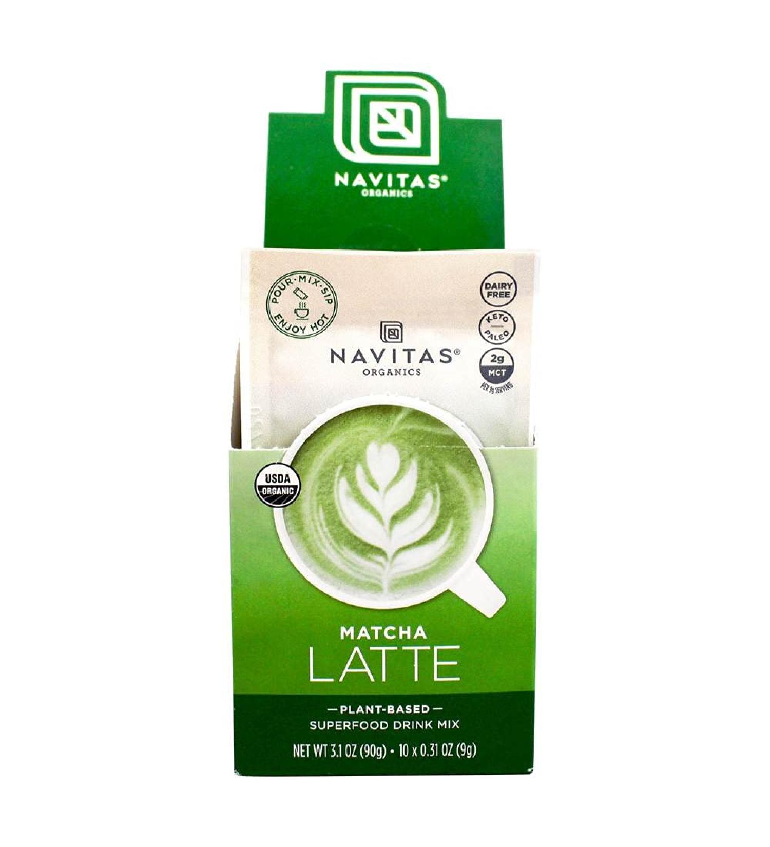 GoSupps.com - Navitas Organics Superfood Drink Mix Matcha Latte 10 Packets 0.31 oz (9 g) Each - Buy Online on GoSupps.com