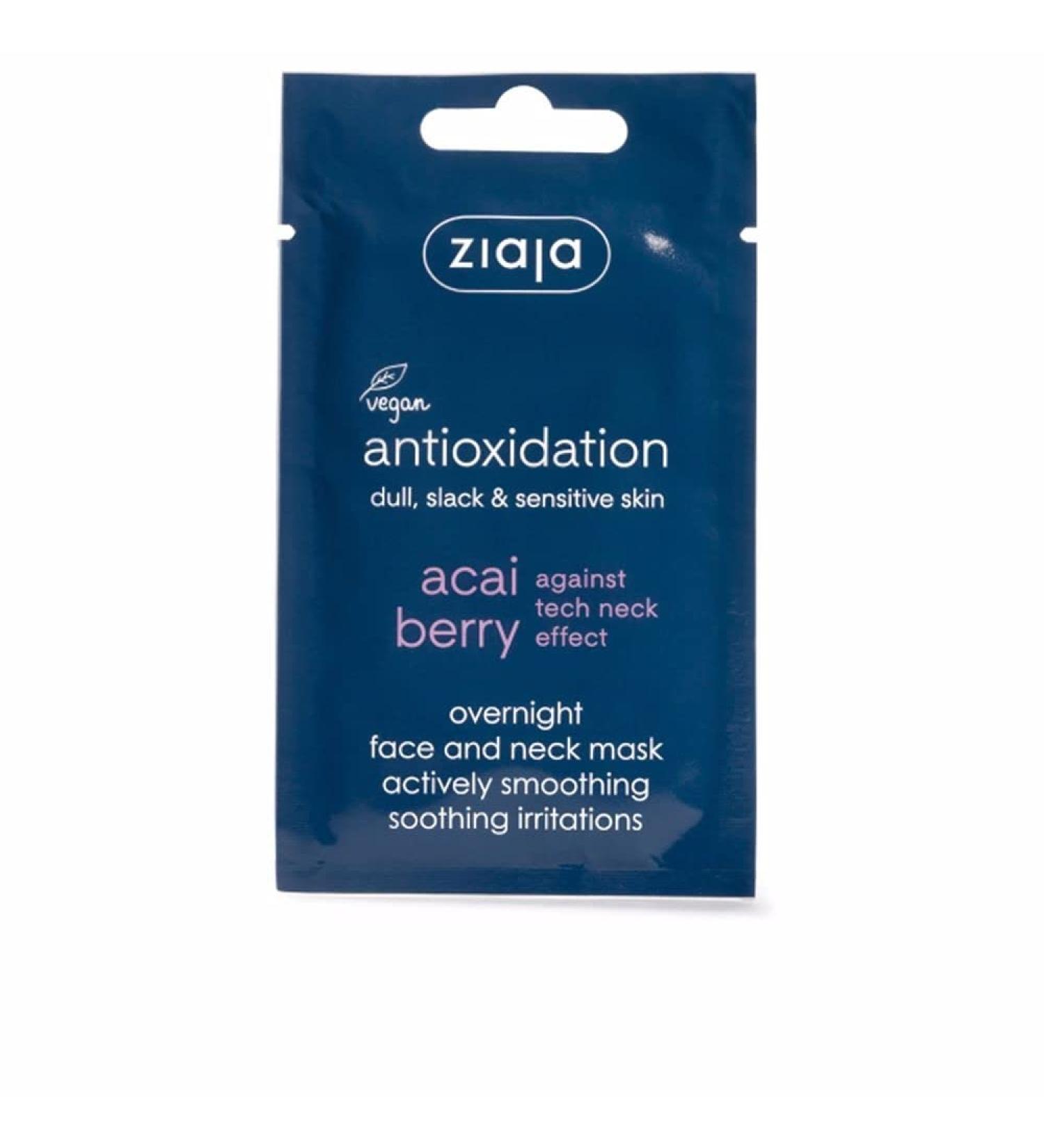 Ziaja Acai Night mask creamcolored thick for face and neck 7 ml