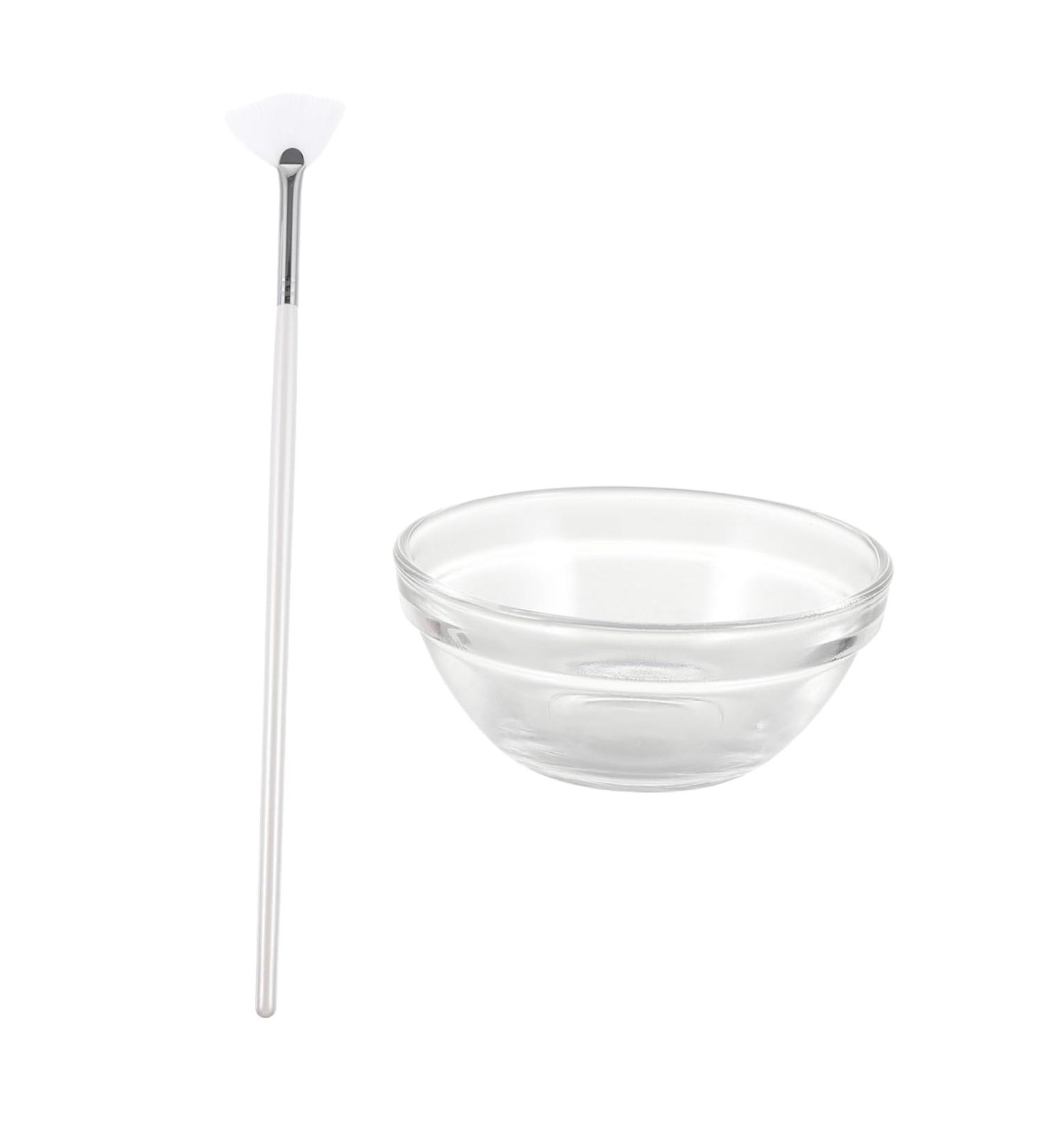 minkissy Beauty Fan Brush Lip Gloss Applicator Makeup Applicators Glass Bowl Set Mixing Bowl Cosmetic Spatula Acid Masks Applicator Mask Applicator Tools Facial Mask Brush Mask Tool Mix Mud - Buy Online on GoSupps.com