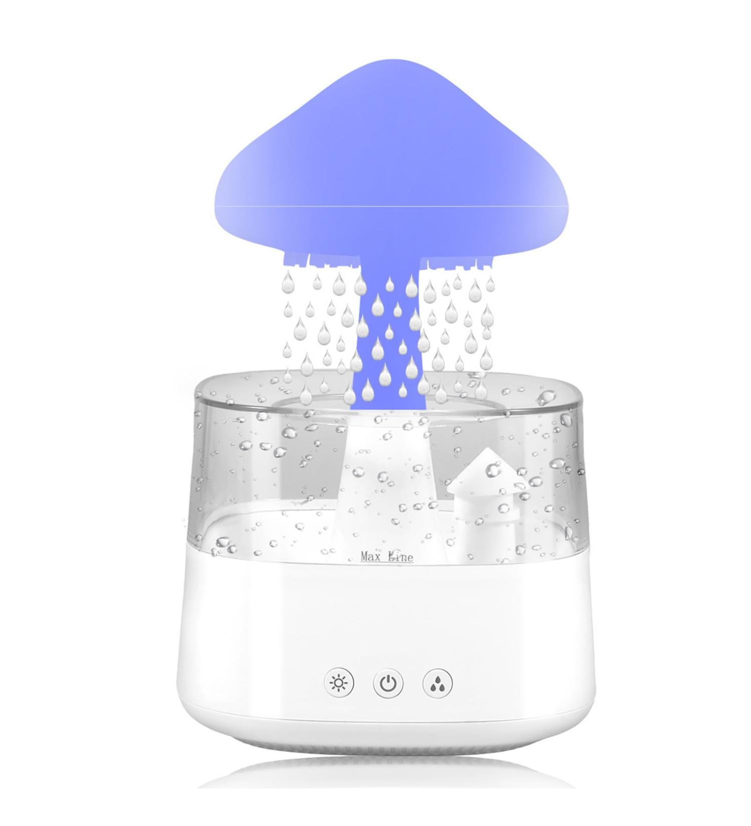 Cloud Rain Humidifier with Colorful Light & Aroma Diffuser - 7 Color Changing Lights - Multifunctional for Home, Desk, Bedside - White - Buy Online on GoSupps.com