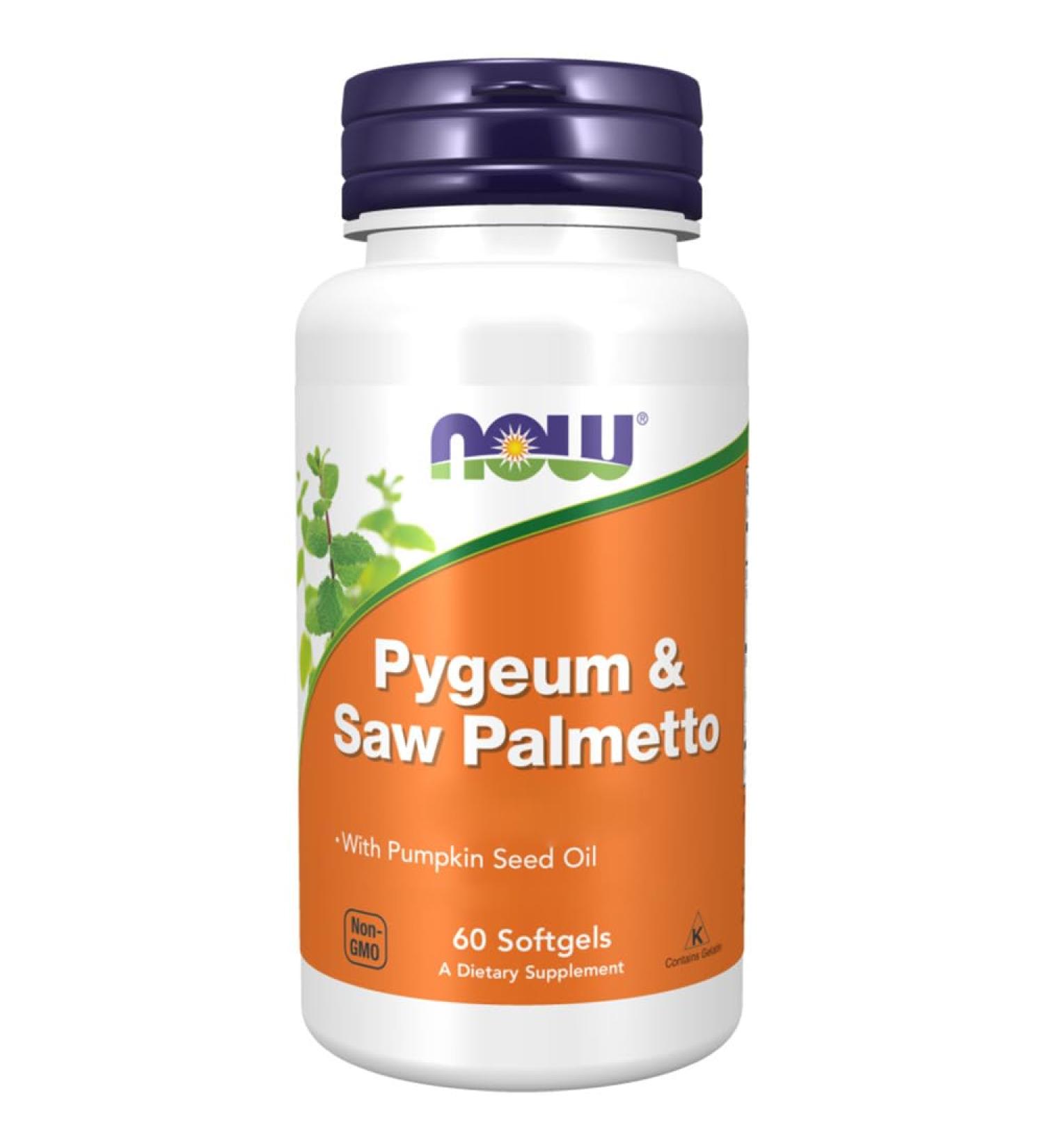 Buy Now Foods Pygeum & Saw Palmetto Extract - 60 Softgels | Laboratory Tested Soy Free Gluten Free Non-GMO - Fast International Shipping - Buy Online on GoSupps.com