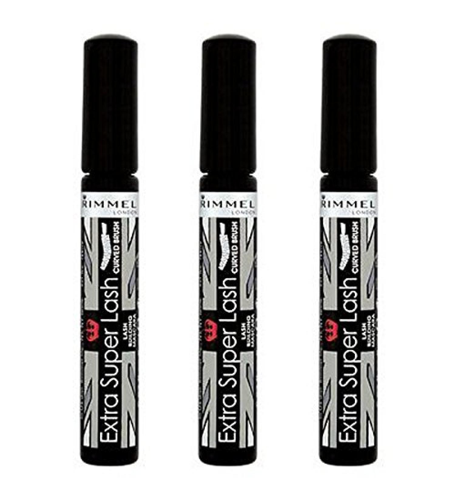  RIMMEL Set van 3 stuks Mascara Extra Super Lash Volume Curved Brush 101 Black 8 ml - Buy Online on GoSupps.com