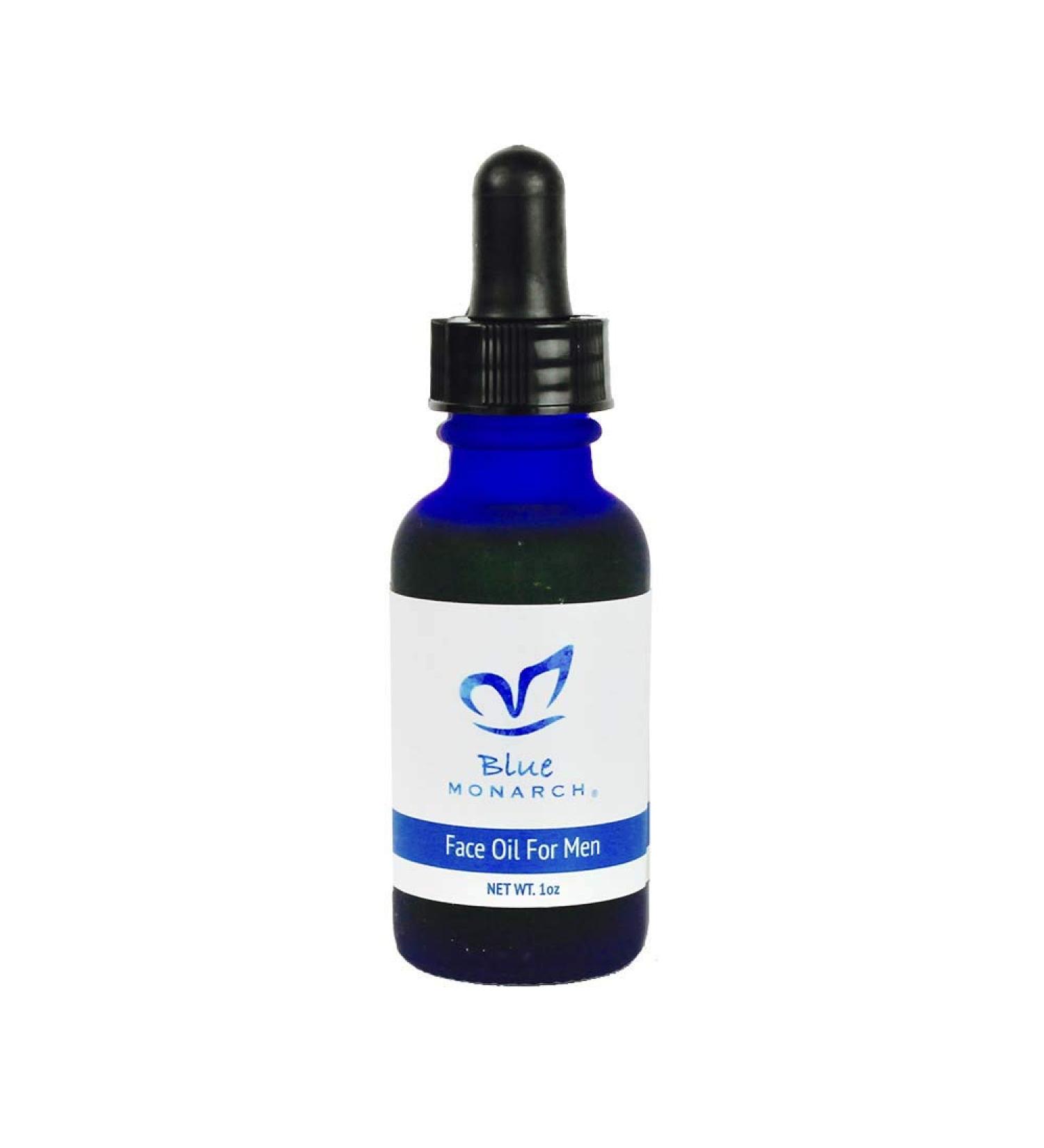 Blue Monarch Skincare Hydrating Face Oil for Men - Natural Face Oil Serum For All Skin Types - Includes Argan Oil Jojoba Oil Pistachio Oil and Natural SPF (1 oz)