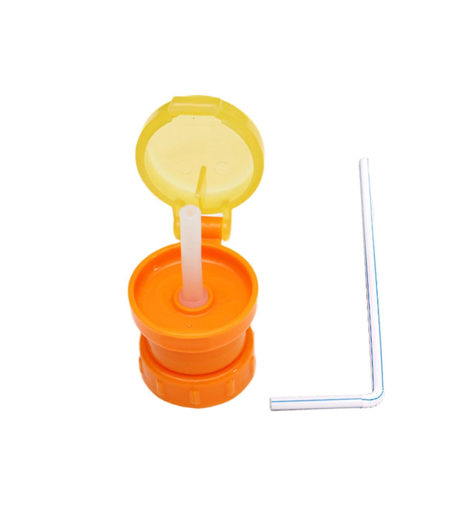 Spill Proof Water Bottle Straw Cap Portable SodaWater Bottle Twist Cover Cap with Straw for Children Adults Bottle Cap Spout Adapter with Straw Protects Kids Mouth No Spill Silicone Water Bottle - Buy Online on GoSupps.com