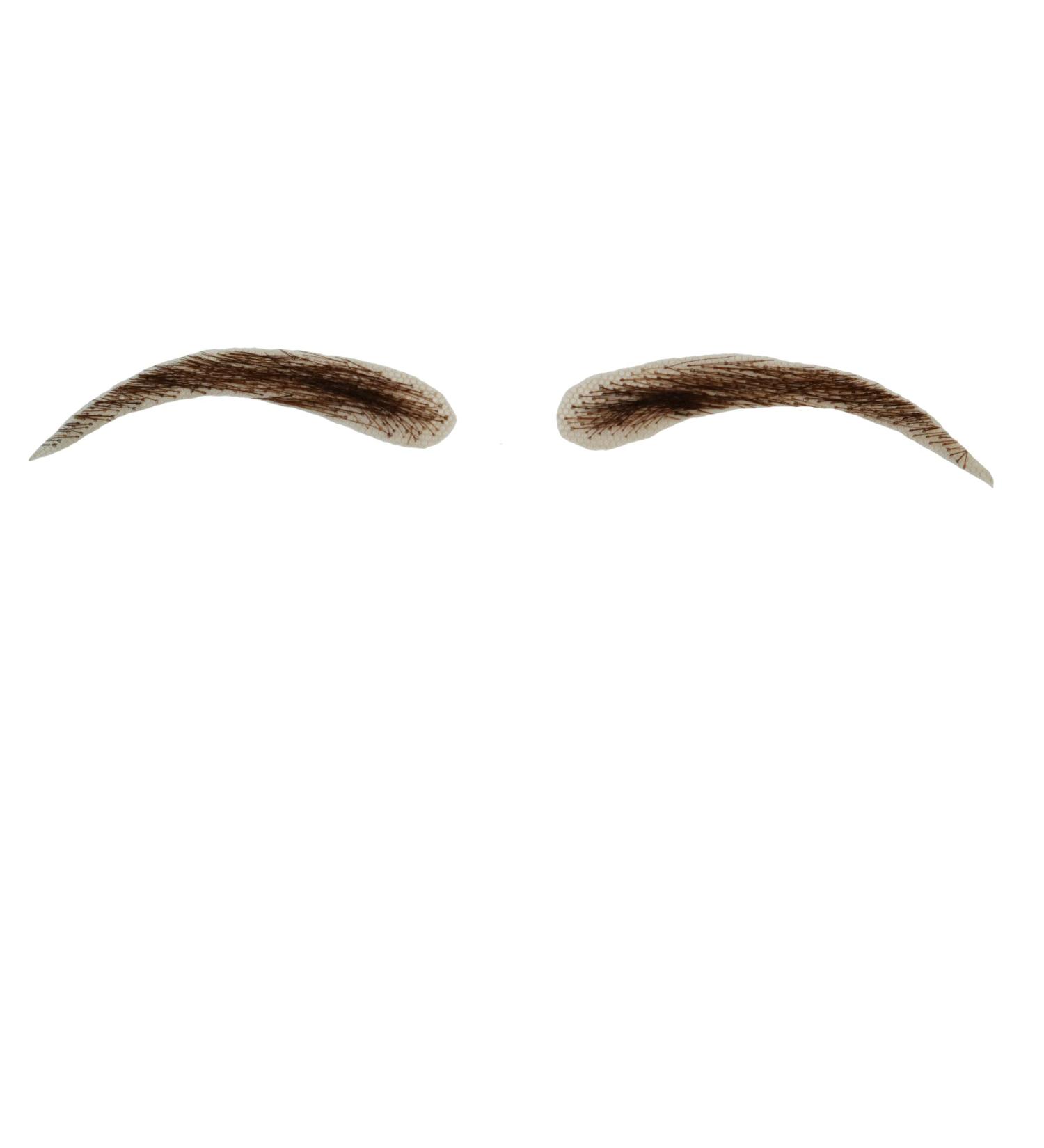 Handmade Human Hair Fake Eyebrows | Brown Lace Eyebrow Extensions for Women | International Shipping Available - Buy Online on GoSupps.com