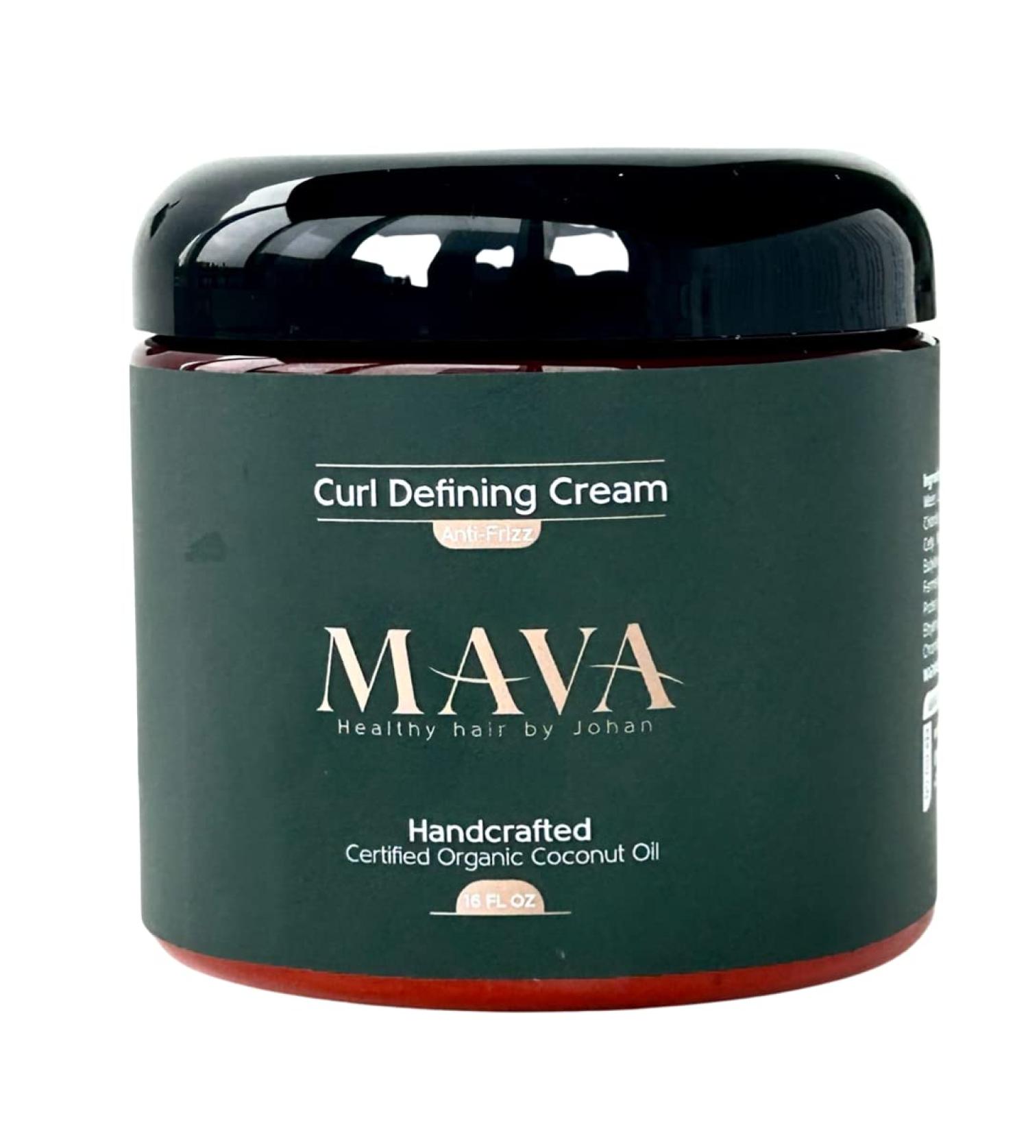 Mava Curl Defining Cream - Coconut Oil & Bamboo Extracts for Chemically Treated & Coarse Hair | 16oz - International Shipping Available - Buy Online on GoSupps.com