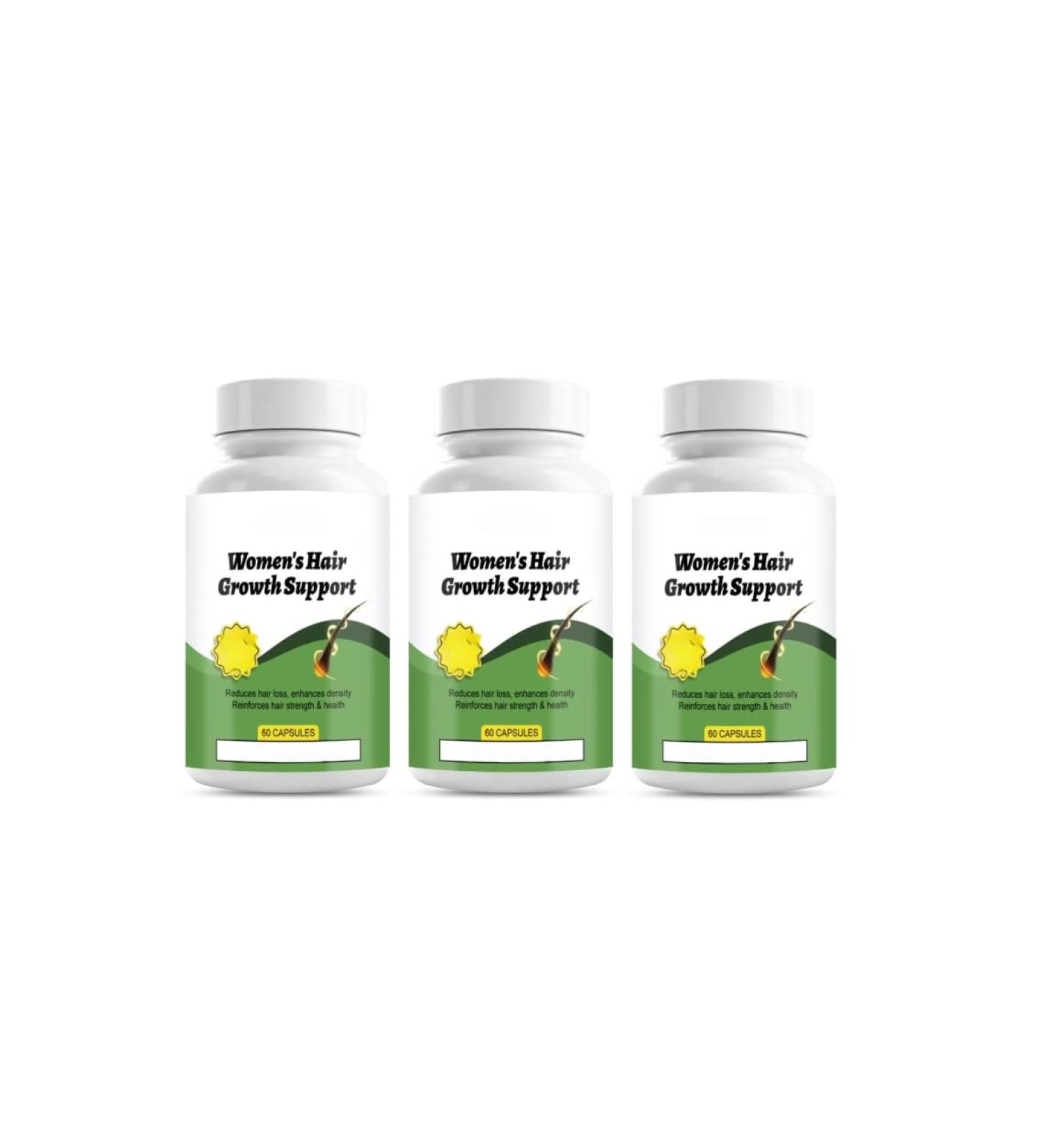 Vitamines de croissance des cheveux pour femmes 60 unit s pour cheveux clairsem s soutient des cheveux plus pais et plus longs 3PCS - Buy Online on GoSupps.com