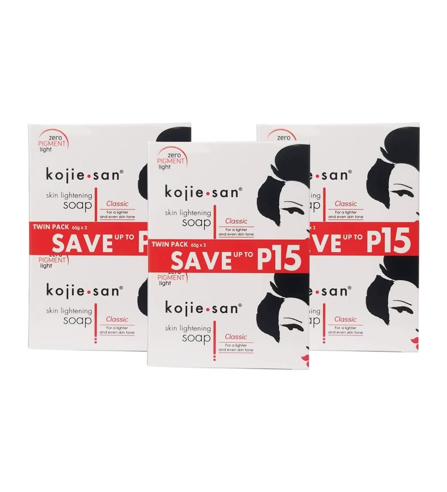 Original Kojie San Skin Lightening Soap | 6 Bars of 65 Grams | Free US Shipping