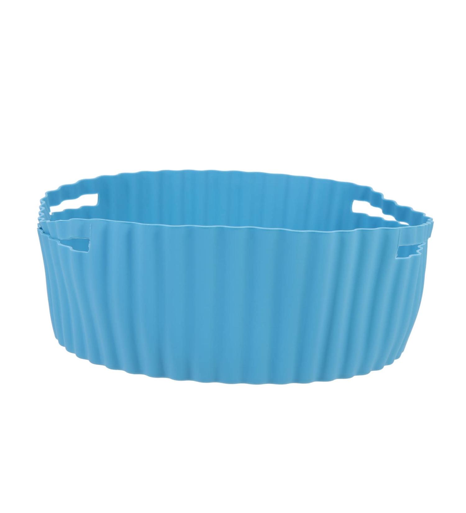 Alipis 3pcs Air Fryer Pan Baking Pans Silicone Steamer Insert Tray Silicone Mat for Air Fryer Bakeware Food Bluex3pcs 19X19X7CMx3pcs - Buy Online on GoSupps.com