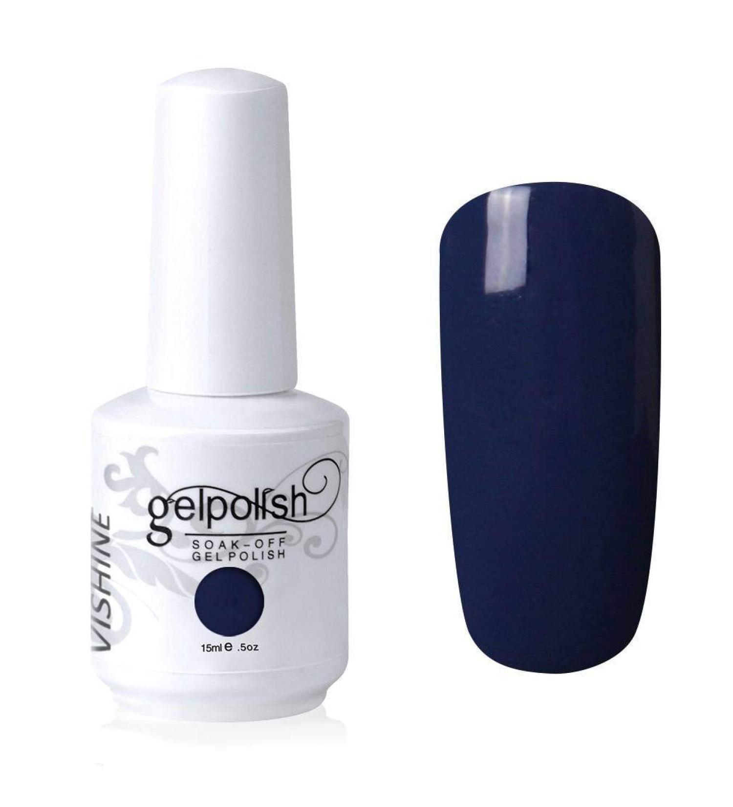 Vishine Gelpolish Soak-off Nail Art UV LED Nail Polish Salon Manicure Midnightblue(537) #537 - Buy Online on GoSupps.com