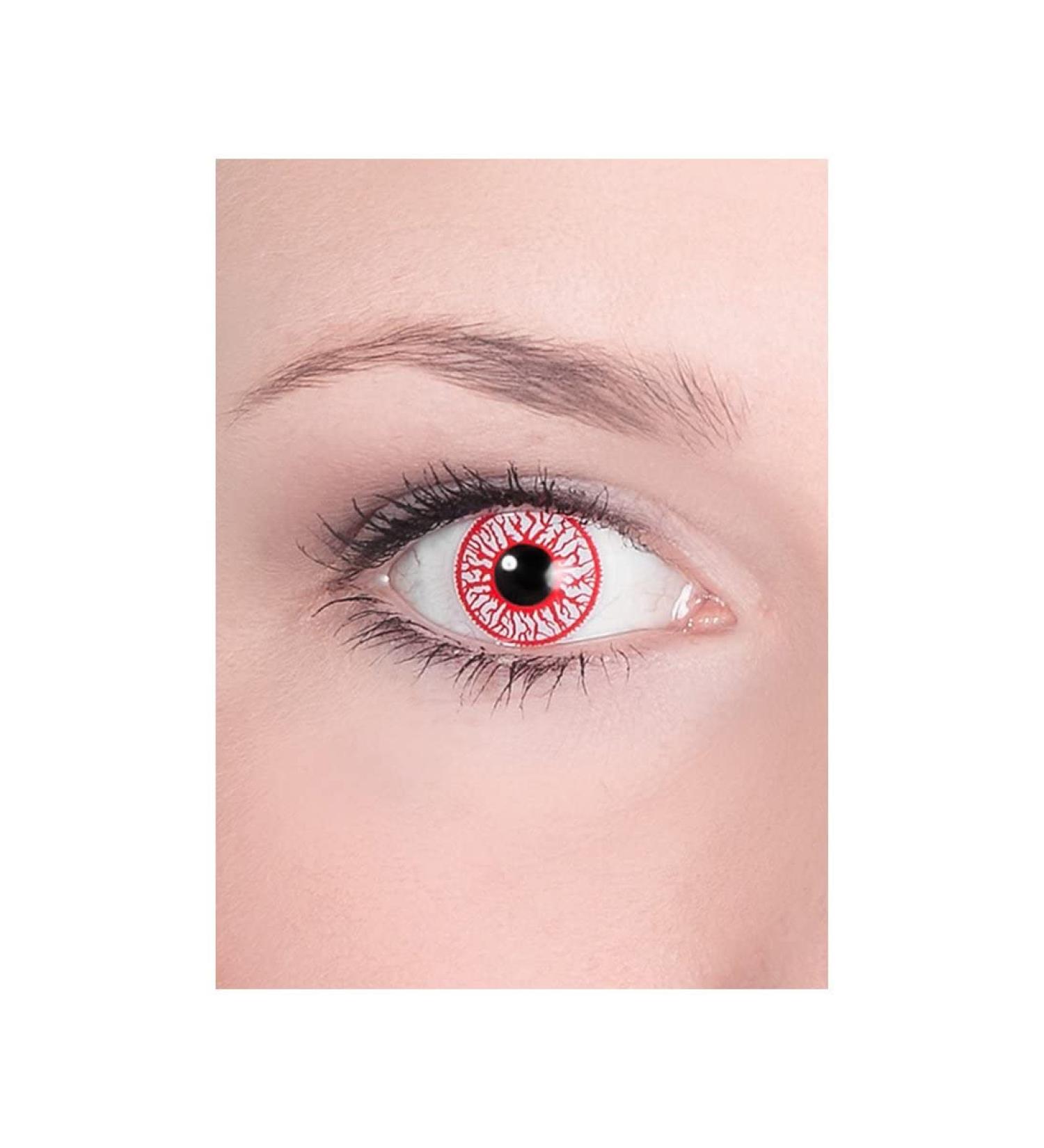 Buy Bloodshot Contact Lens - 3-Month Colored Motif - -2.0 Dioptria for Halloween & Parties - 1 Piece - Buy Online on GoSupps.com