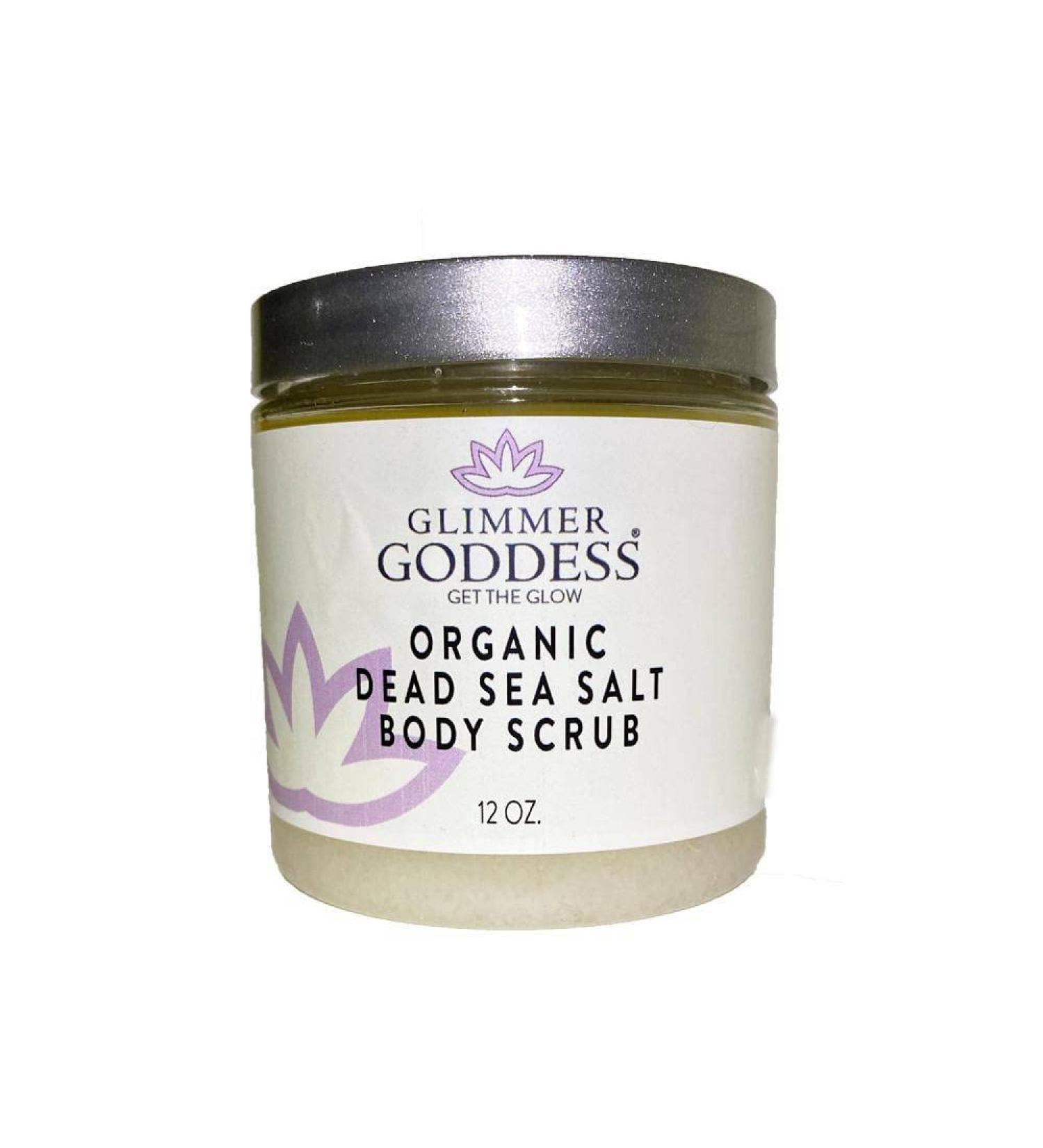 Glimmer Goddess Organic Arabica Coffee & Dead Sea Salt Scrub - Best Acne & Stretch Mark Treatment 10 oz | International Shipping Available - Buy Online on GoSupps.com