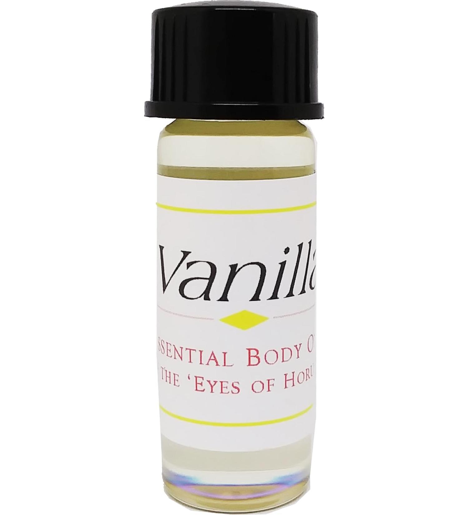 Vanilla Scented Body Oil Fragrance Regular Cap - Gold - 1/8 oz. - ID#17464