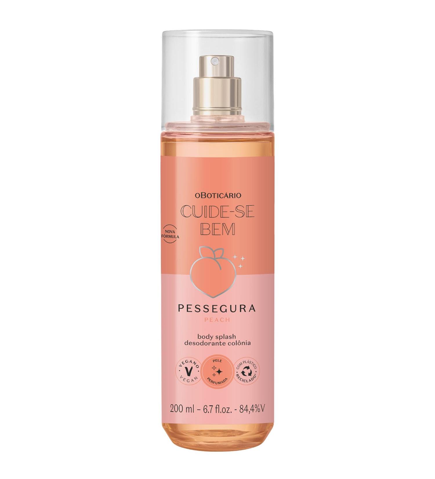 O Botic rio Cuide-se Bem Peach Body Splash Floral Fruity Fragrance Mist with Peach Notes 6.7 Ounce (200ml) - Buy Online on GoSupps.com