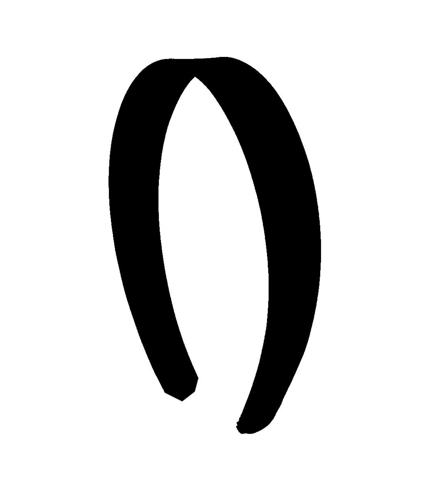 Black 1 Inch Satin Hard Headband by Motique Accessories - Buy Online on GoSupps.com