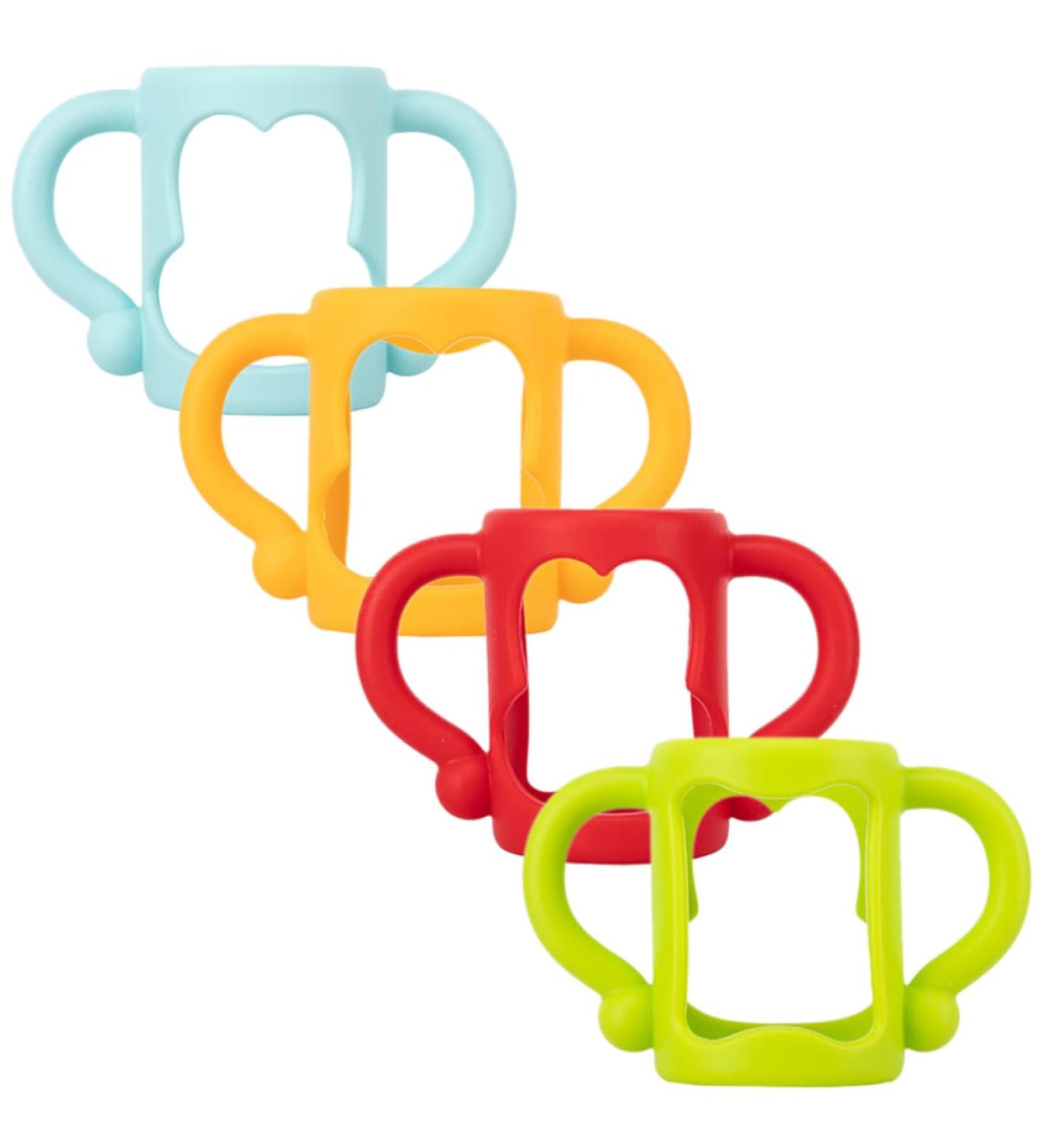 Subsofan 4-Piece Silicone Baby Bottle Covers & Suction Handles - Perfect for Newborns - Buy Online on GoSupps.com