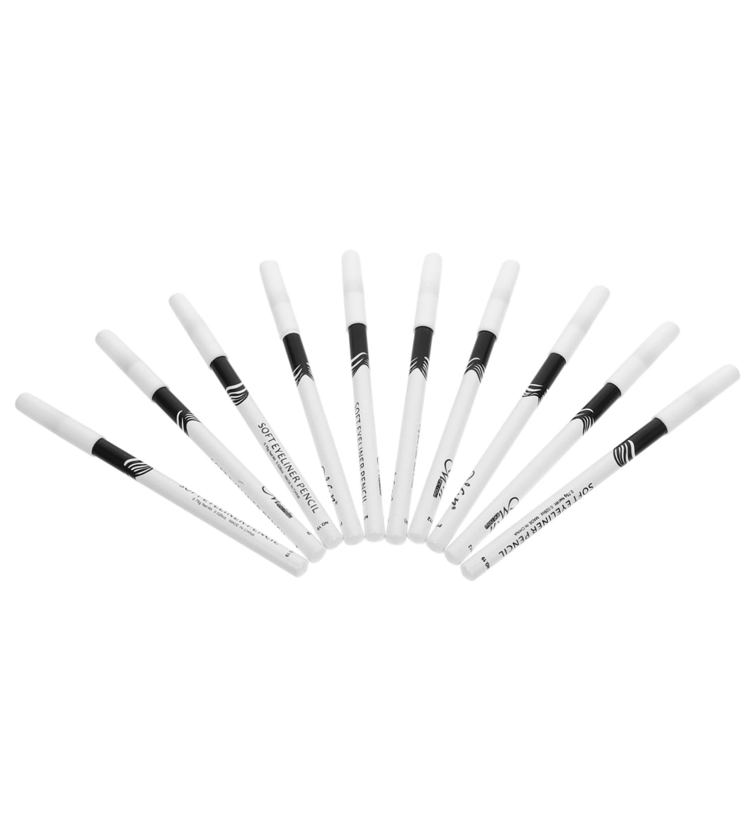 IWOWHERO 40 Pcs Wooden Pole White Eye Liner White Eyebrow Pencil White Eyeshadow - Buy Online on GoSupps.com
