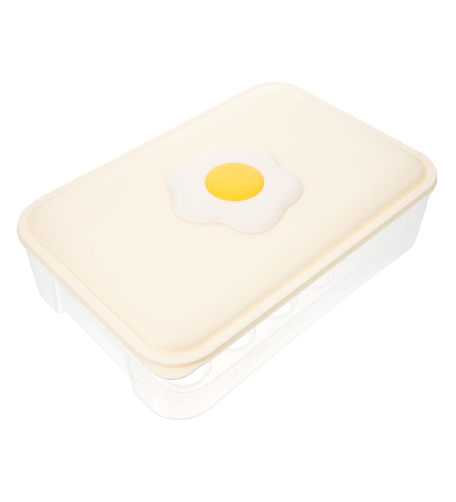 Zerodeko 1pc 24 Organizer Egg Case Refrigerator Fridge Household Compartment Tray Container Stackable Grid - Buy Online on GoSupps.com