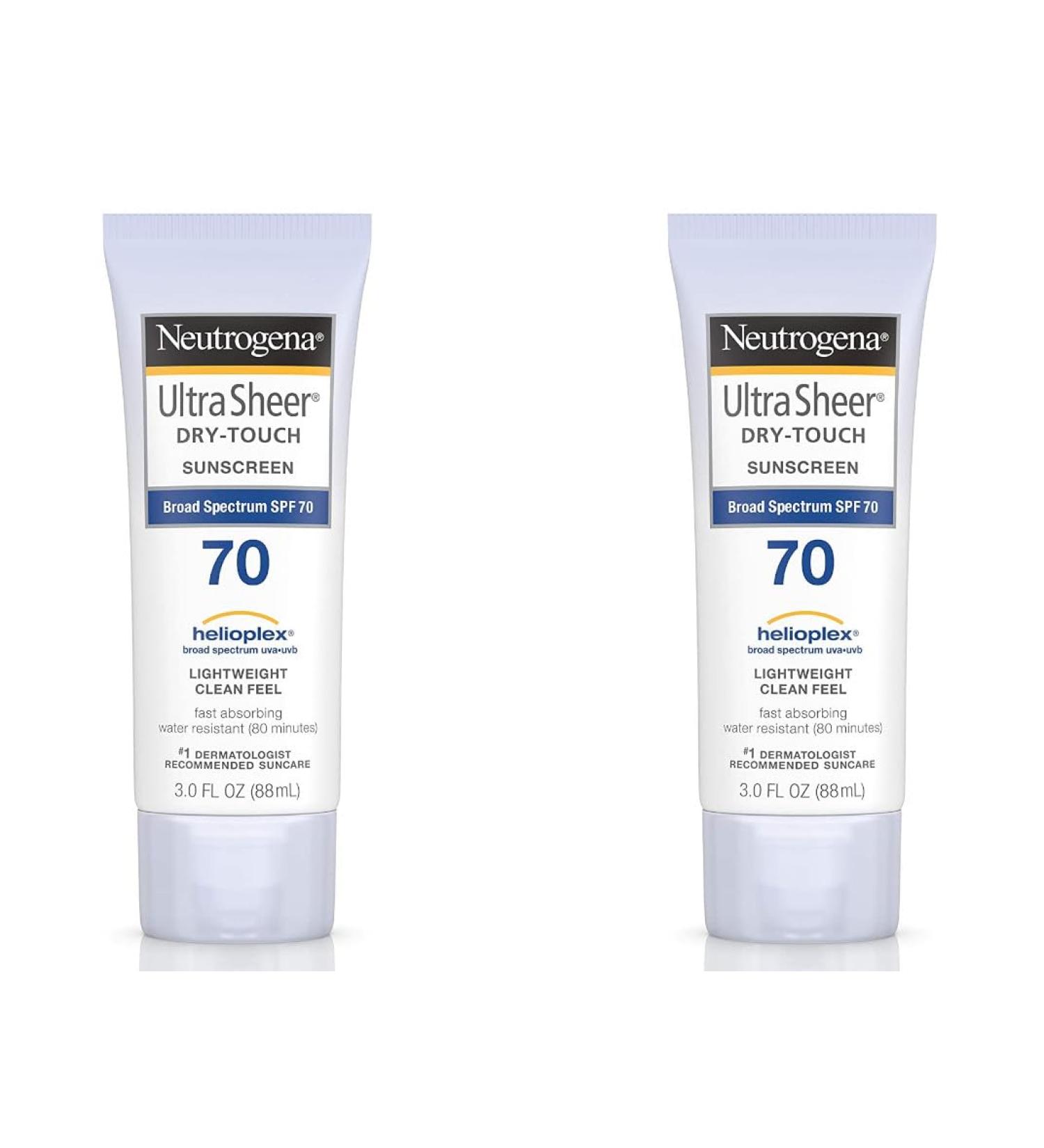 Neutrogena Ultra Sheer Dry-Touch Sunblock SPF 70 - 3 oz 2 Pack | Buy Internationally | Fast Shipping - Buy Online on GoSupps.com