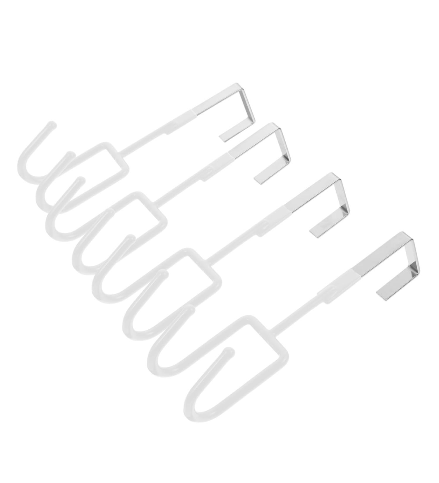 PLAFOPE 4pcs Hat Hooks Wall Hanger Wall Mount Towel Rack Door Hanger Wall Hook Iron Coat White 19X9X5CM White - Buy Online on GoSupps.com