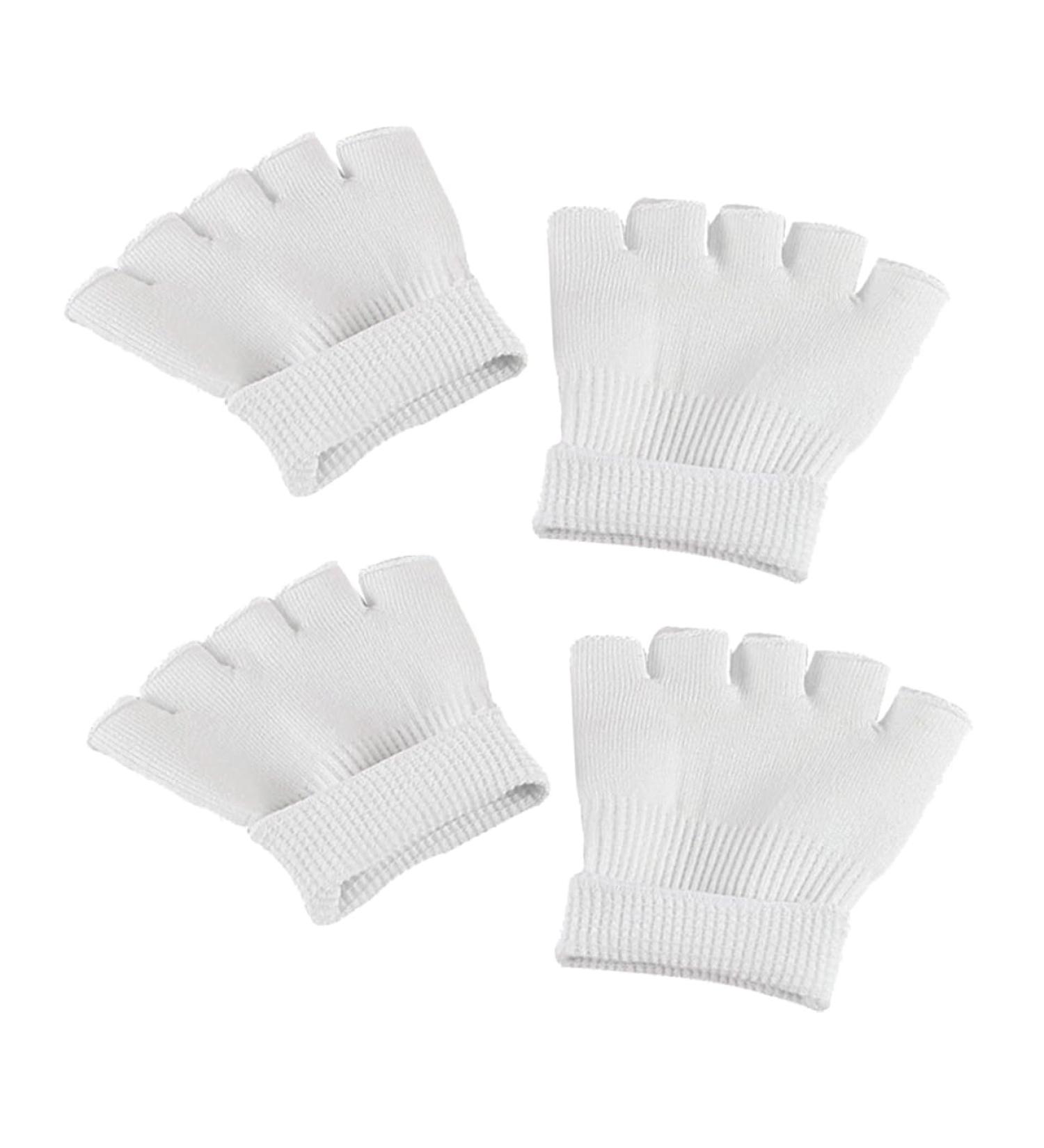 Ipetboom 2 Pairs Five Toe Half Socks Toe Spacers for Feet Heel Sleeves Toe Socks Toeless Socks Pedicure Sock Half Foot Socks Toe Spacer Socks Gelt Cosmetic Latex Silk White Fish Mouth Socks - Buy Online on GoSupps.com