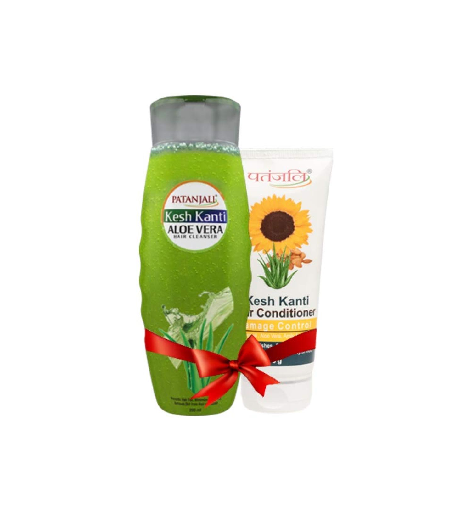 Patanjali Baba Ramdev Patanjali Patanjali Aloe Vera Shampoo & Conditioner + Damage Control Conditioner 300ml