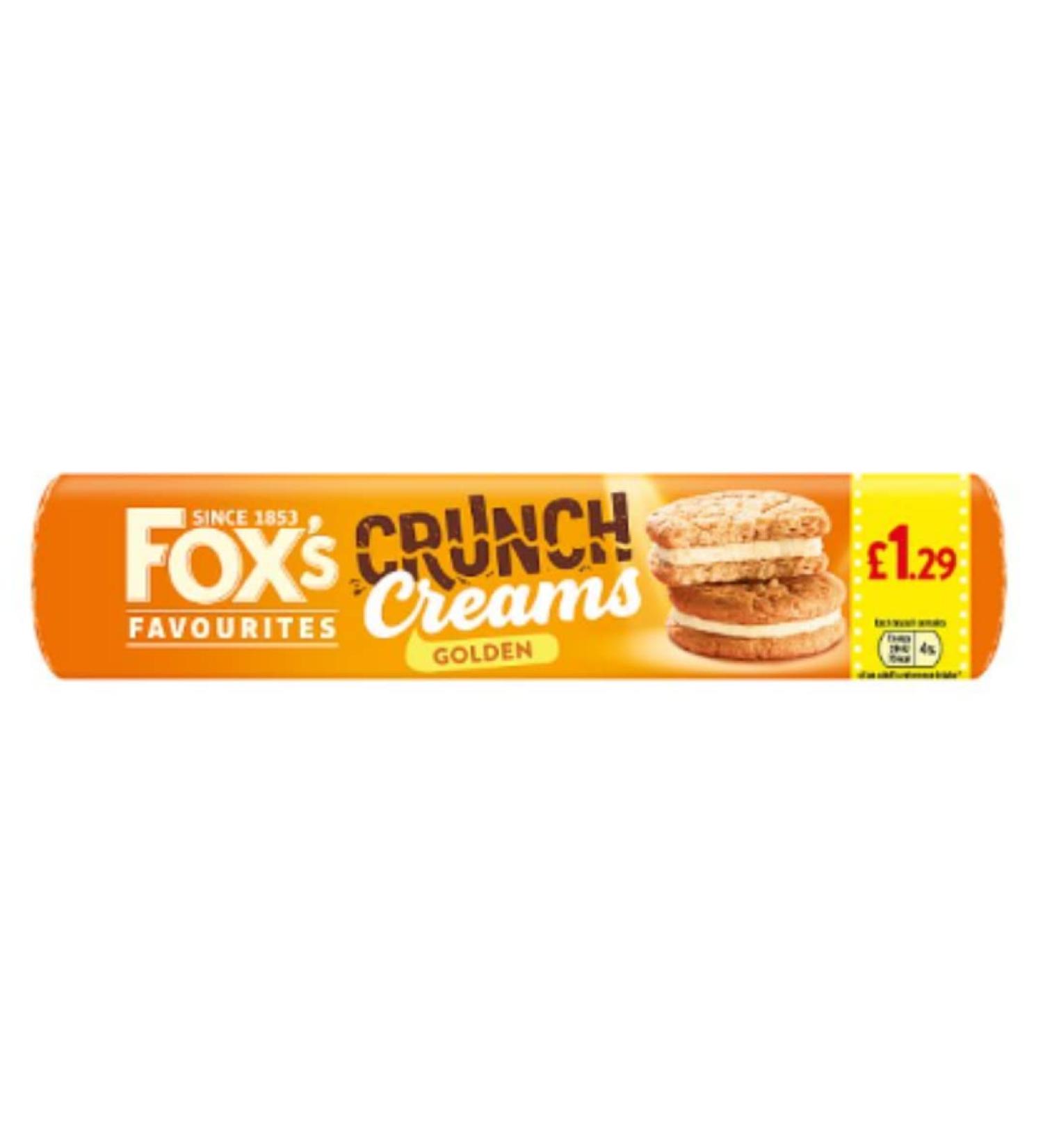 Fox's Favourites Crunch Creams Golden 200g x Case of 12