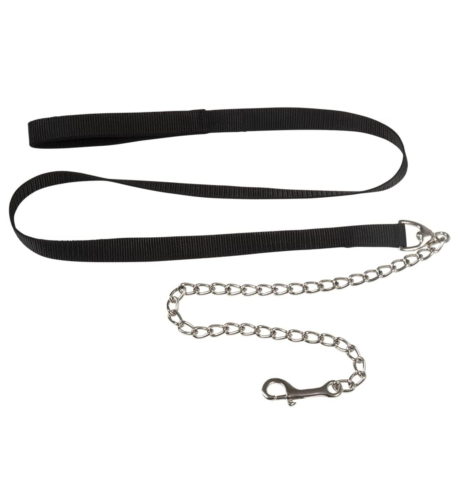 PFIFF 102990 Lead Rope with 70 cm Long Chain Carabiner Hook Tie Rope 200 cm Black black 200 cm - Buy Online on GoSupps.com