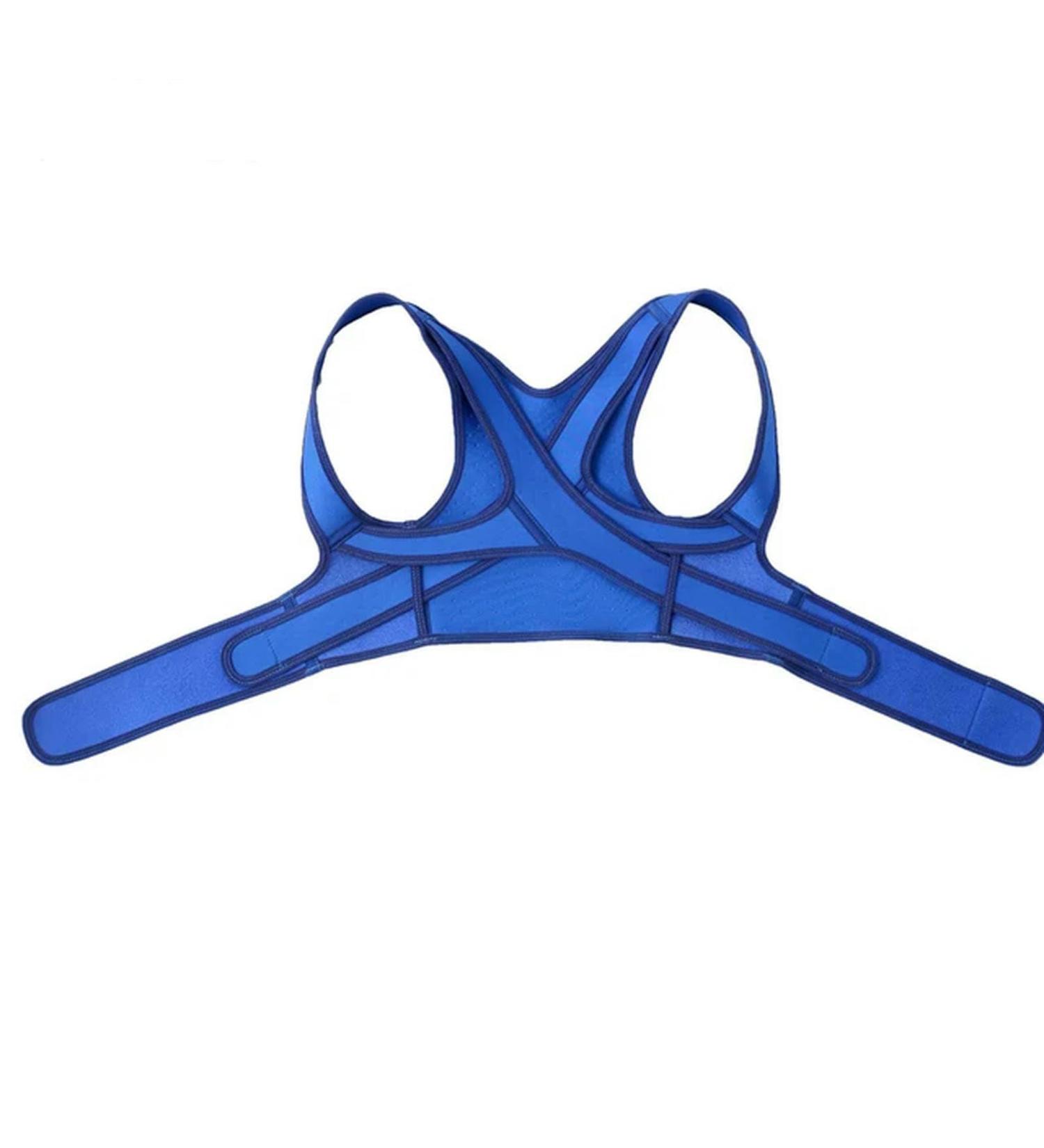 Posture Corrector Corset Clavicle Spine Posture Correction Back Support Belt Comfortable Soft Strip Corrector Blue L - Buy Online on GoSupps.com
