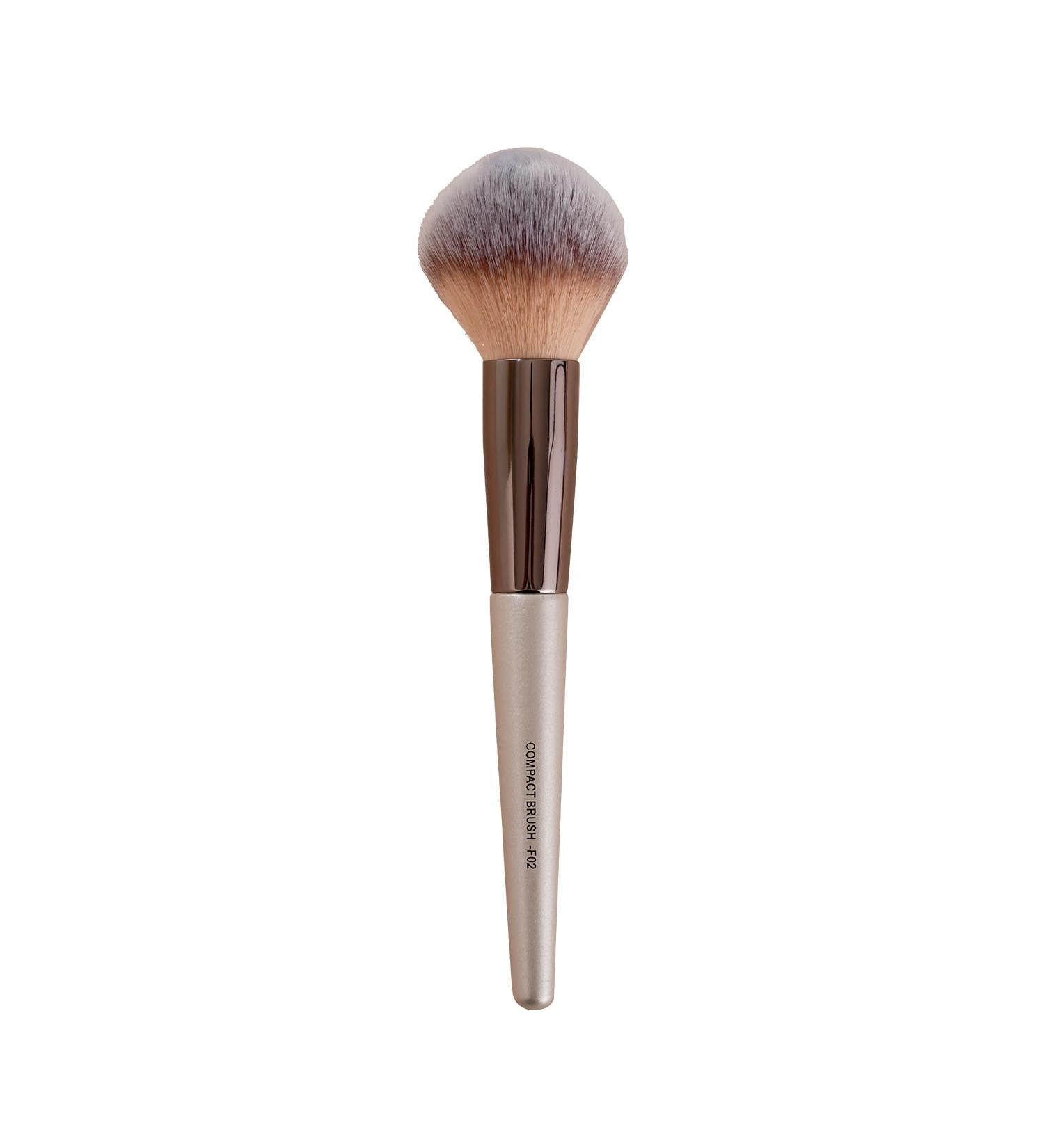 Buy Compact Powder Brush - Silver | High-Quality Makeup Brush for Flawless Application | International Shipping Available - Buy Online on GoSupps.com