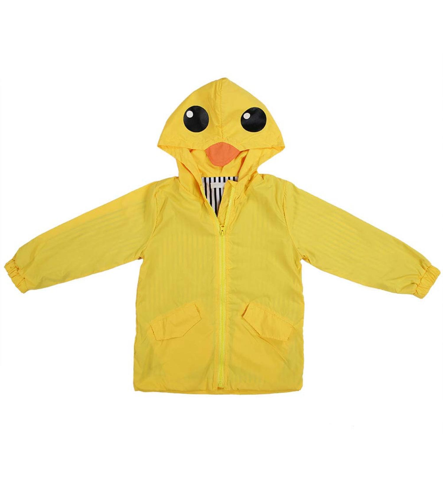 Summer Baby Duck Raincoat | Waterproof Lightweight Cartoon Hoodie Outfit (Size 100) - Buy Online on GoSupps.com