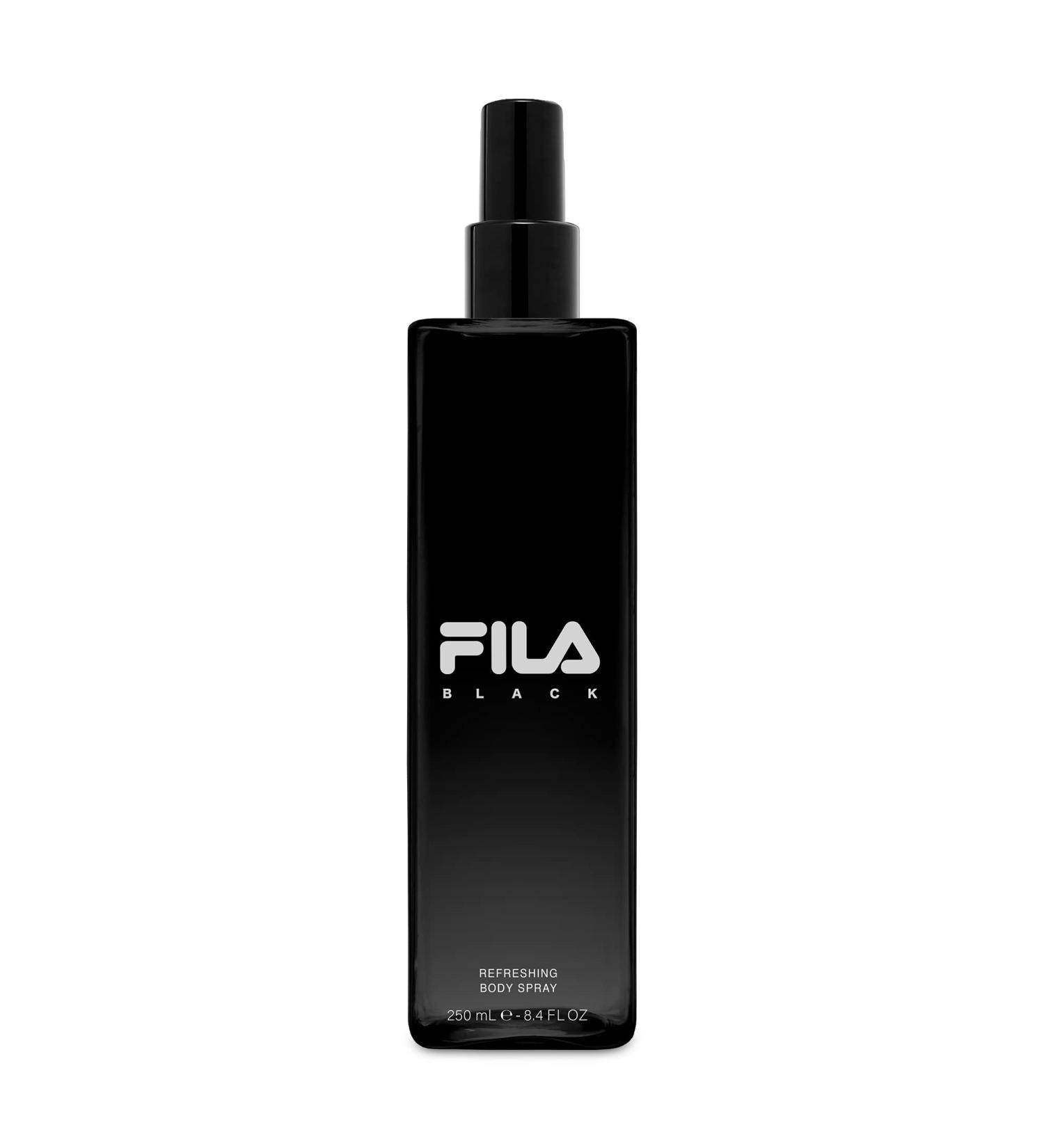 FILA BLACK for Men - Invigorating Spicy and Floral Fragrance - Long Lasting Scent - Trendy Portable Bottle Design - 8.4 Oz - Buy Online on GoSupps.com