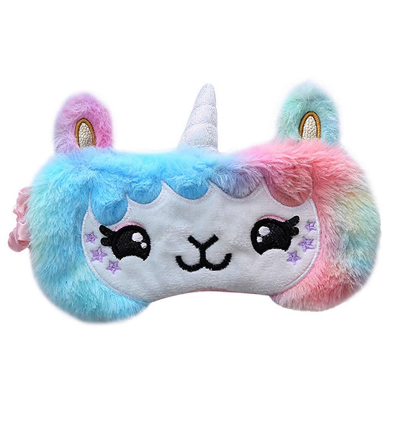Plush Sleep Face Cover with Gradient Cartoon Design Fashionable Eye Shades for Travel and Home Use - Buy Online on GoSupps.com