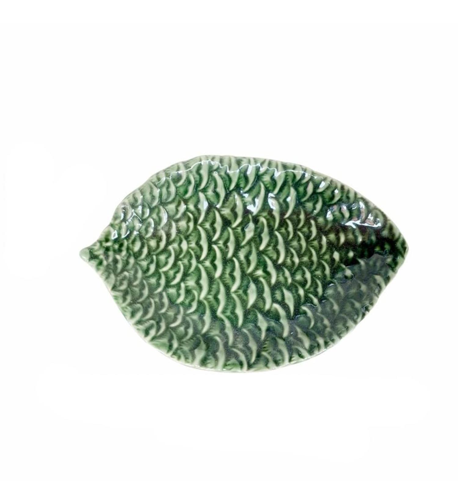 Fruit Bowl Salad Bowl Plate Ceramic Creative Personality Green Leaf Retro Plate Cold Plate Fruit Plate Home Plate Round Plate Fruit Bowl for Kitchen Counter (Color : A) (B) - Buy Online on GoSupps.com