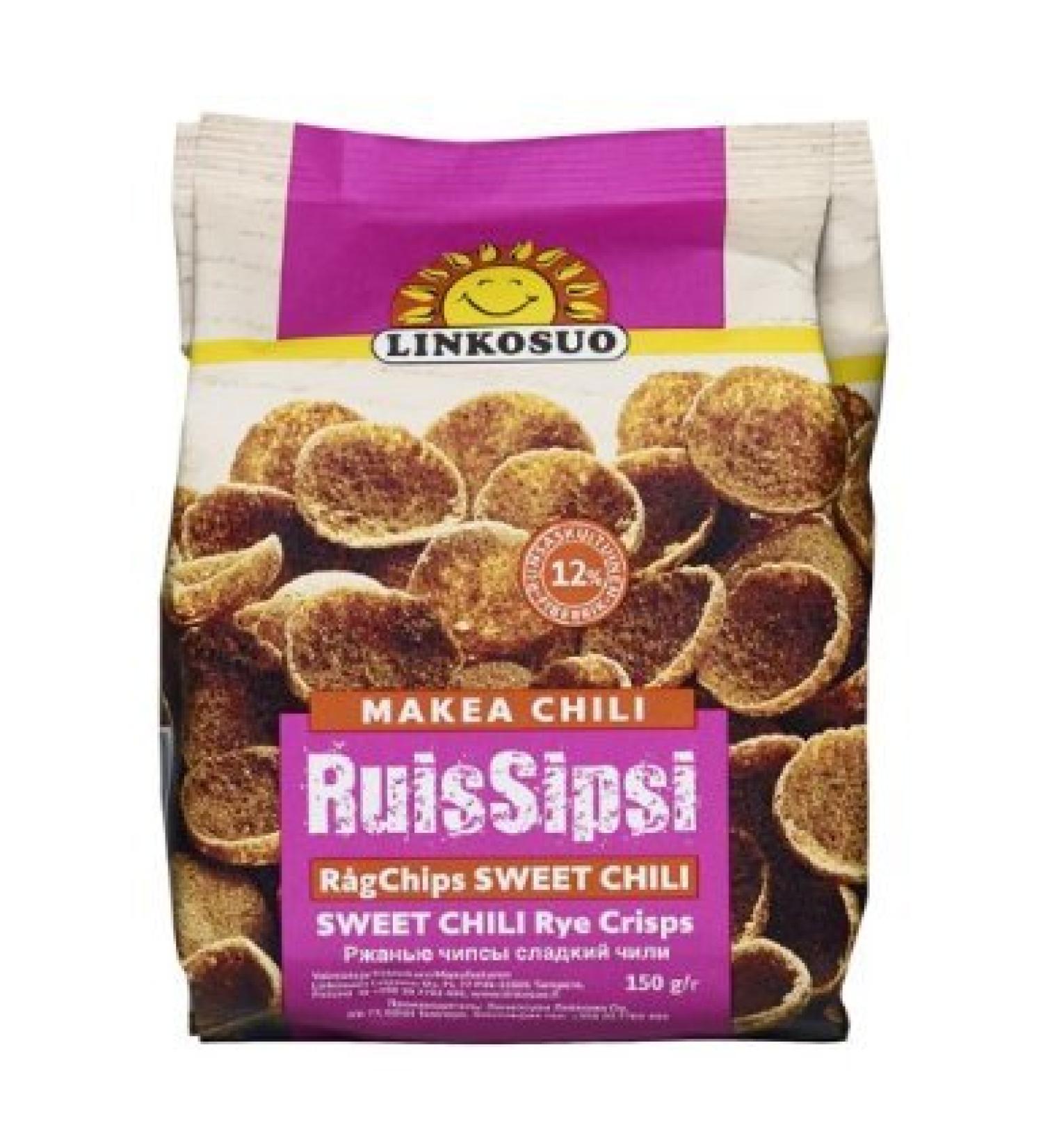 Linkosuo Pack of 10 soft rye chips 150g
