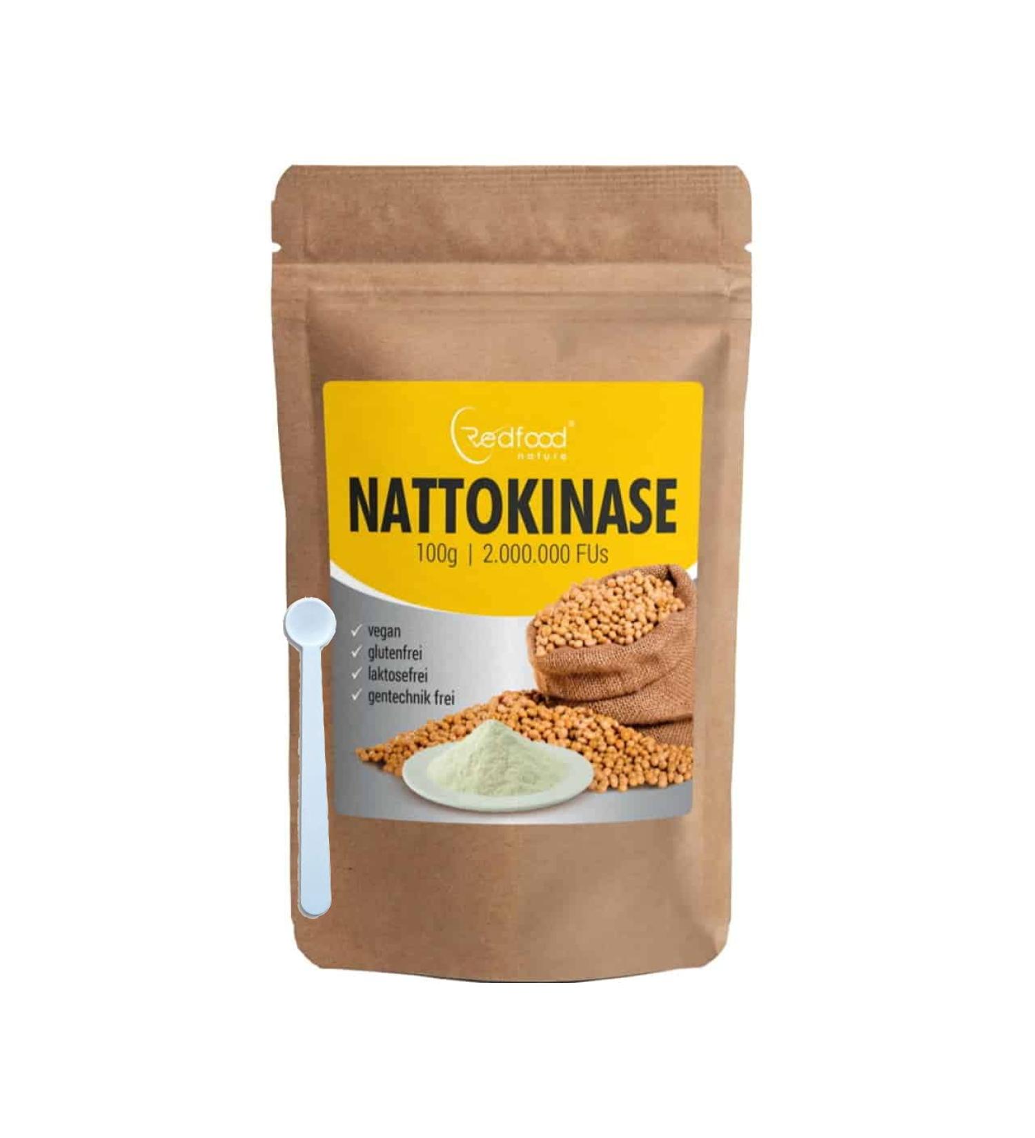 Nattokinase Powder 100g | 2 000 000 FU | High Bioavailability | No Magnesium Stearate | Non K1 K2 | Certified Quality - Buy Online on GoSupps.com