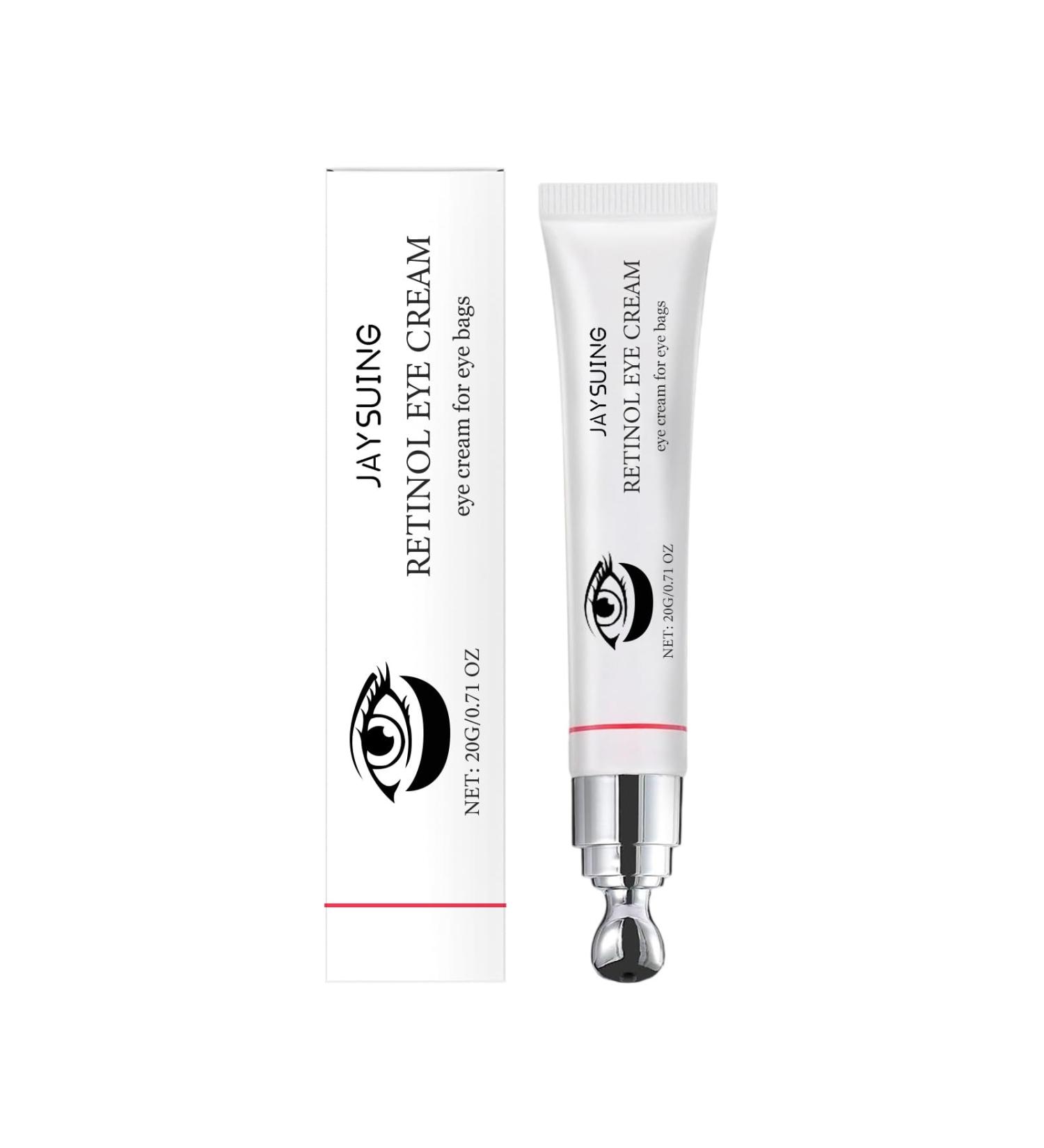 Eye Cream with Massage Roller Ball Hyaluronic Acid & Retinol Eye Serum for Dark Circles Puffiness & Bags Reduces Wrinkles Boosts Elasticity 0.51oz (#2) - Buy Online on GoSupps.com