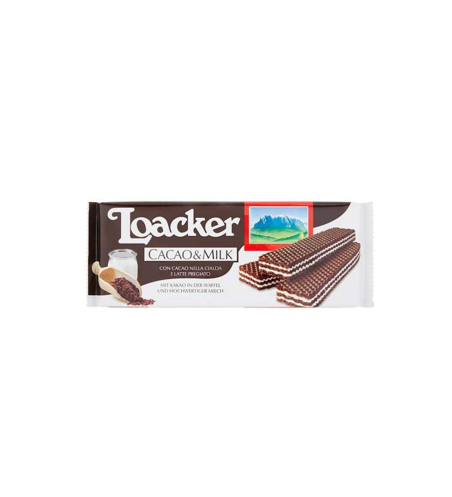 Loacker Loacker Cocoa and Milk Waffles 175 g Pack of 12