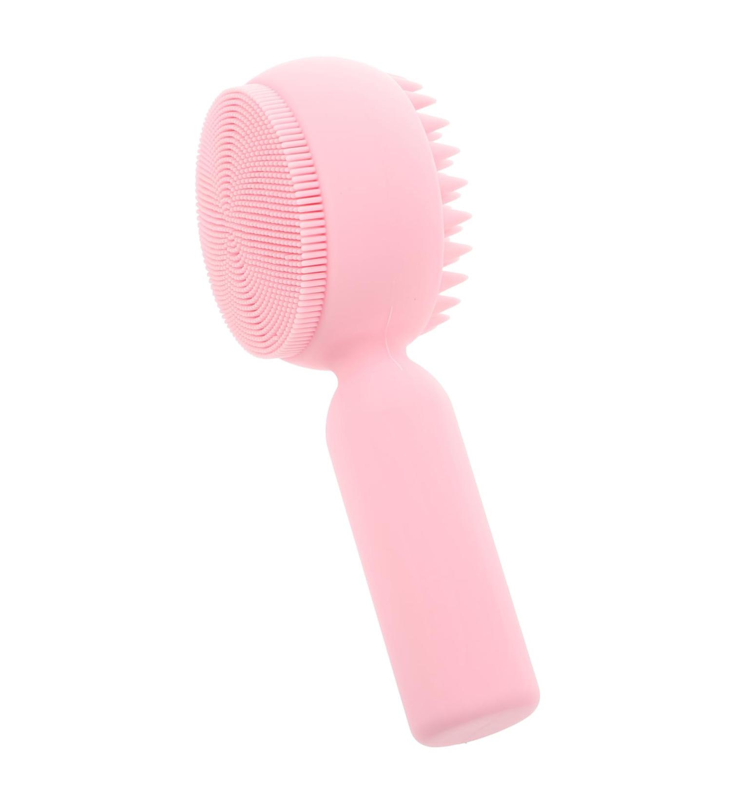 Angoily Silicone Face Brush Face Exfoliator Face Scruber Exfoliate for Face Scrubber Facial Exfoliator Silicone Face Scrubber for Women 3d Manual Cleansing Brush Pink Silica Gel - Buy Online on GoSupps.com