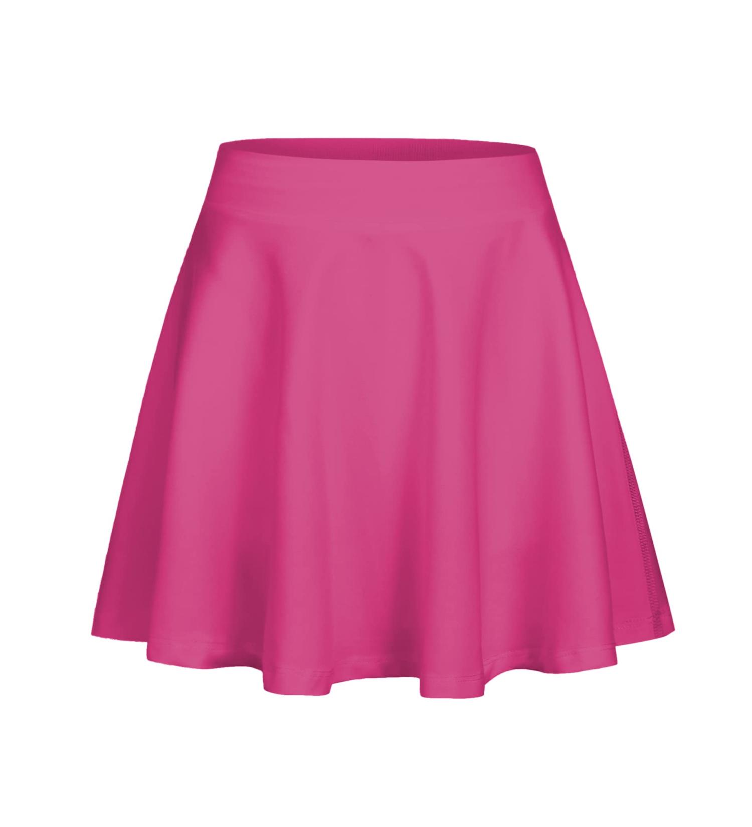 Zaclotre Girls' Rose Red Elastic High Waisted Skorts with Pockets - Size 6-7 - Ideal for Tennis, Golf, and Sports - Buy Online on GoSupps.com