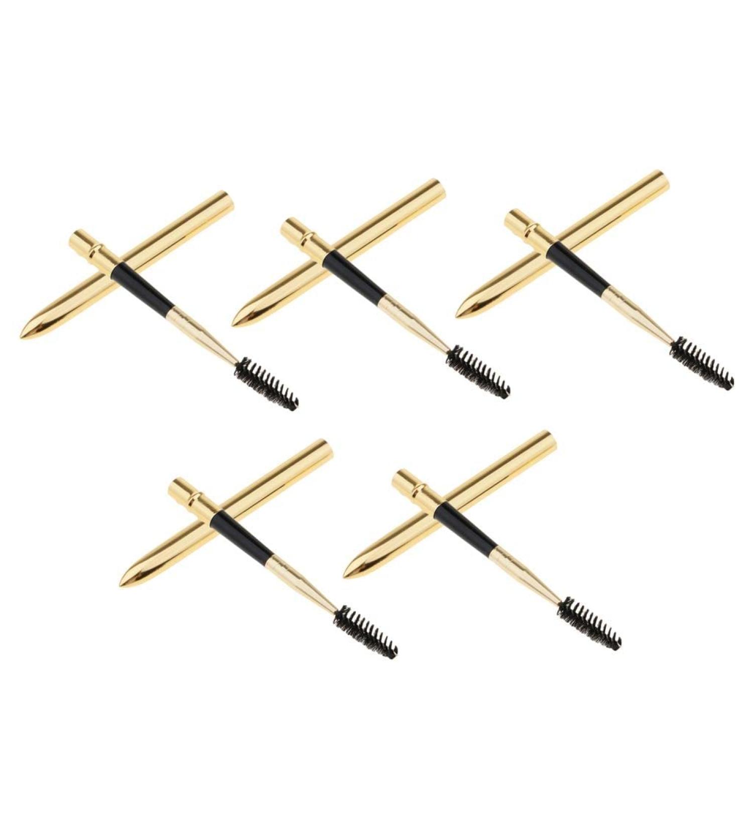 Jojomis Reusable Mascara Wands Makeup Lash Extension Brush Spiral Wood Handle 5pcs
