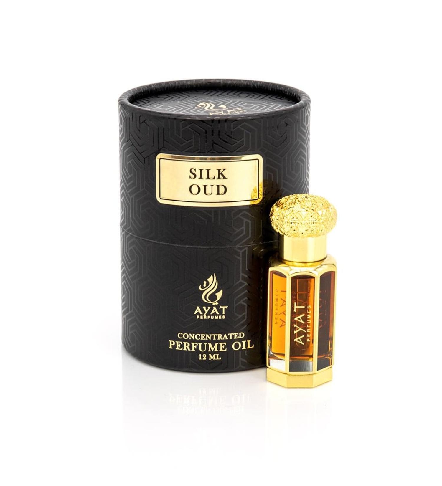 AYAT PERFUMES Perfume Extract 12ml | Pretty Bottle Packaged in an Elegant Box | Alcohol-Free Unisex Attar | Long Lasting Fragrance Oil | Arabian scent Made Designed in Dubai (Oud Silk) - Buy Online on GoSupps.com