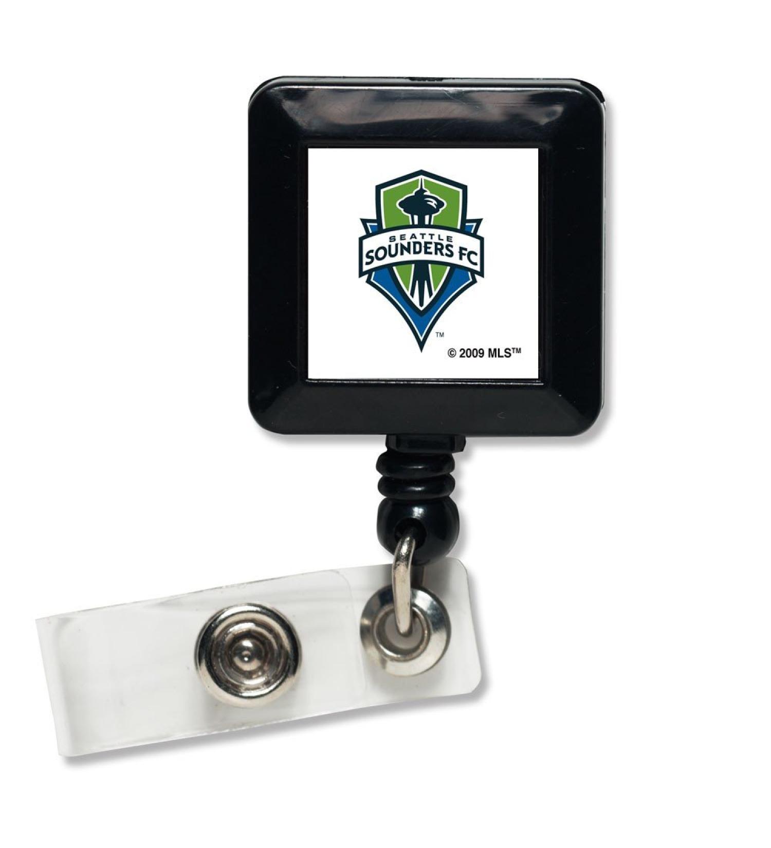 WinCraft Soccer Seattle Sounders Retractable Badge Holder, Black