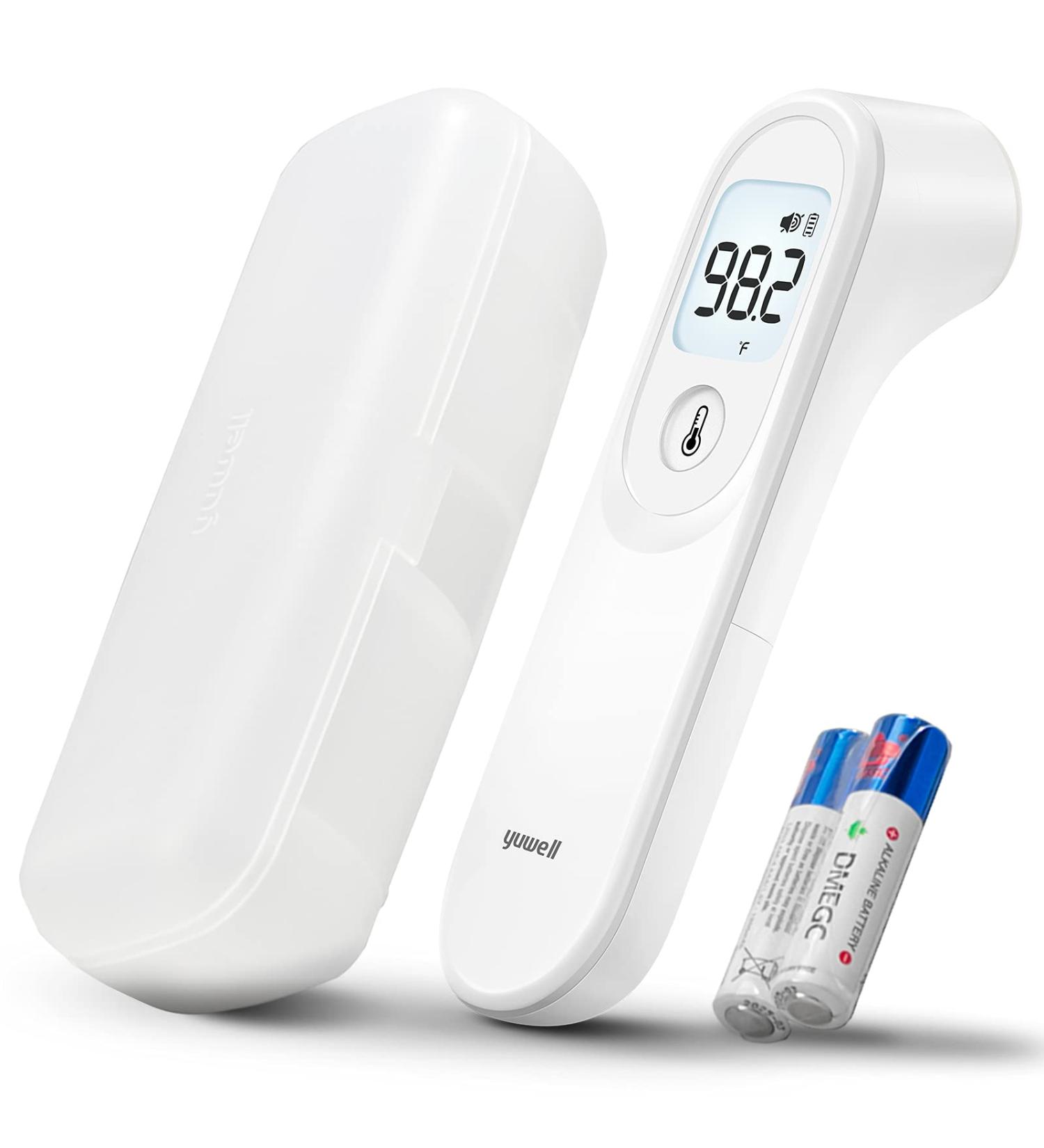 Yuwell Infrared Thermometer for Adults and Kids - Non Contact Baby Thermometer with Instant Read, Fever Alarm, Vibration Alert - Includes Storage Case - Buy Online on GoSupps.com