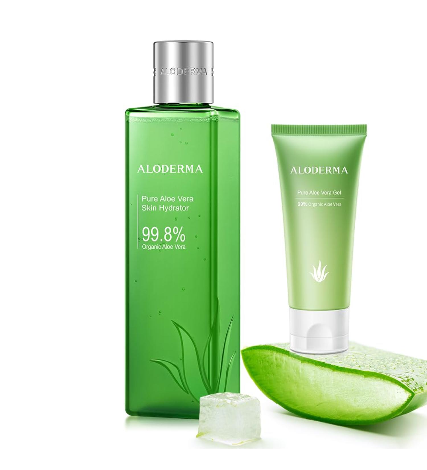 All Purpose Aloe Vera Gel Set - 2 Pieces - Skin Hydrator 45g Aloe Vera Gel Travel Size - Buy Online on GoSupps.com