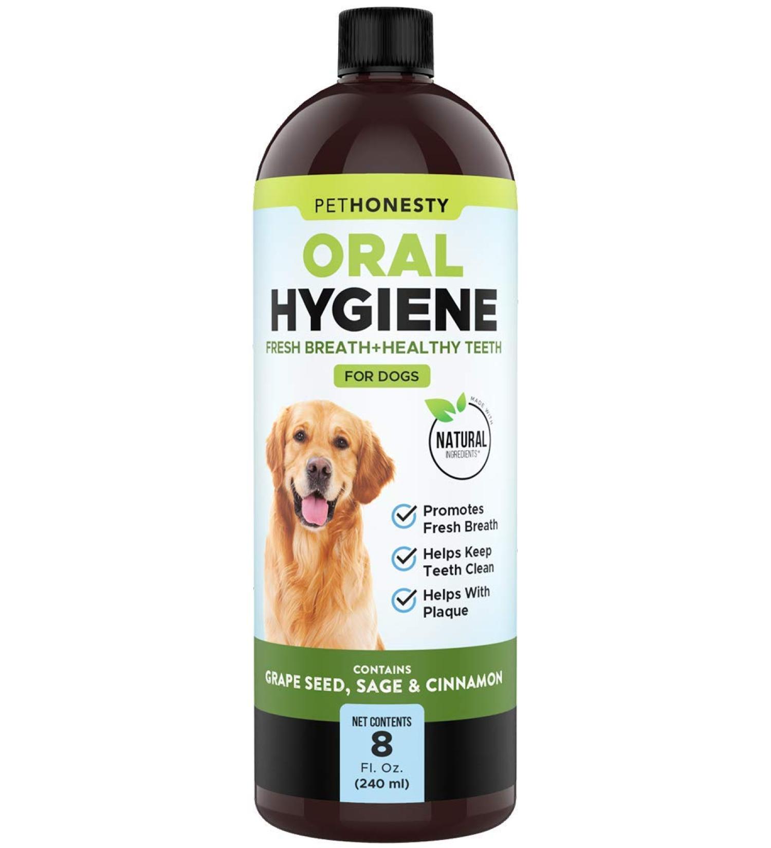 PetHonesty Oral Hygiene Water Additive for Dogs | Natural Dental Mouthwash for Clean Teeth & Fresh Breath | Targets Plaque & Tartar Build-Up - Buy Online on GoSupps.com