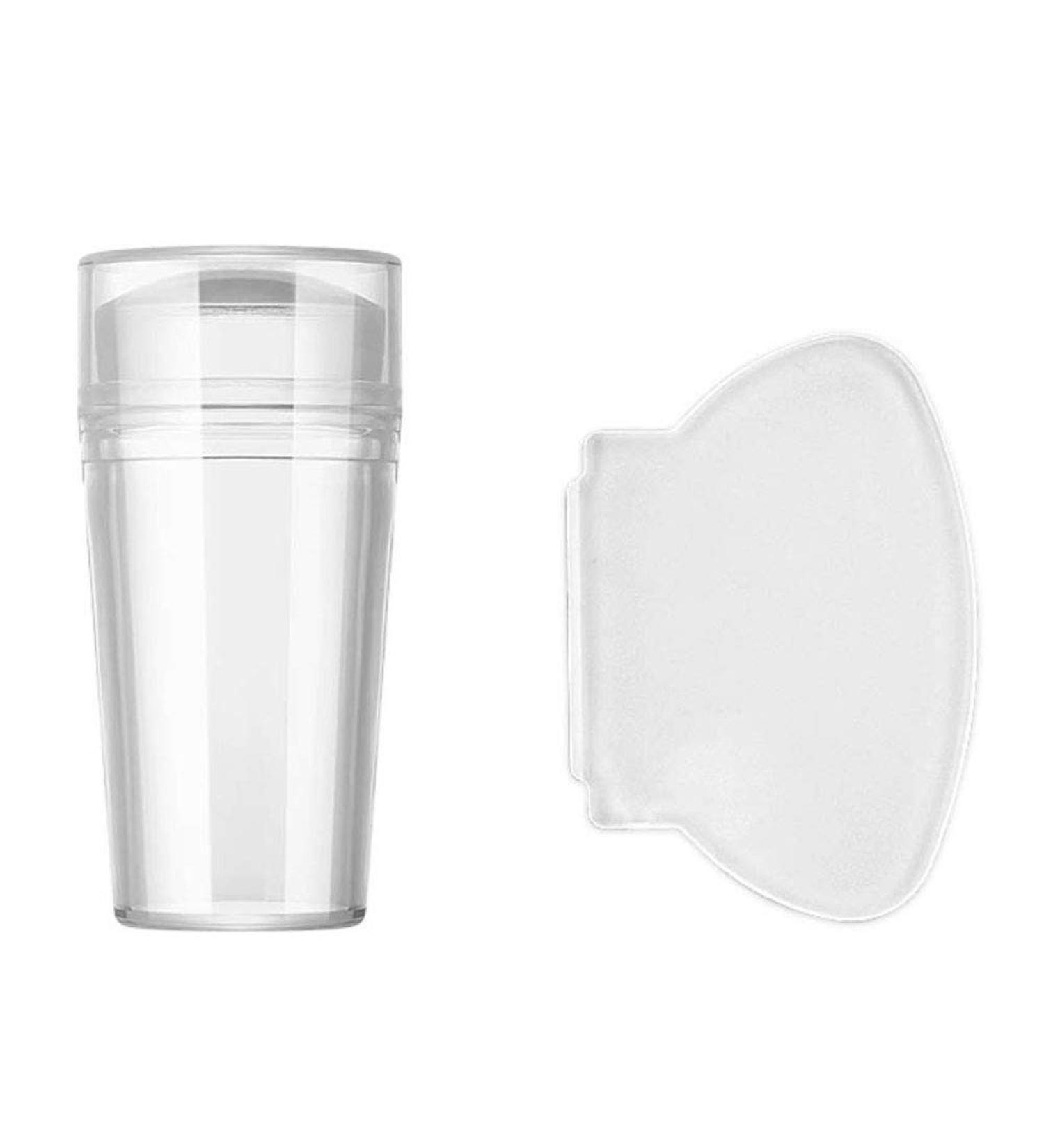 Buy ANCLLO Nail Art Stamper - Clear Silicone Stamping Jelly with Scraper | Perfect for DIY Nail Designs - International Shipping Available - Buy Online on GoSupps.com