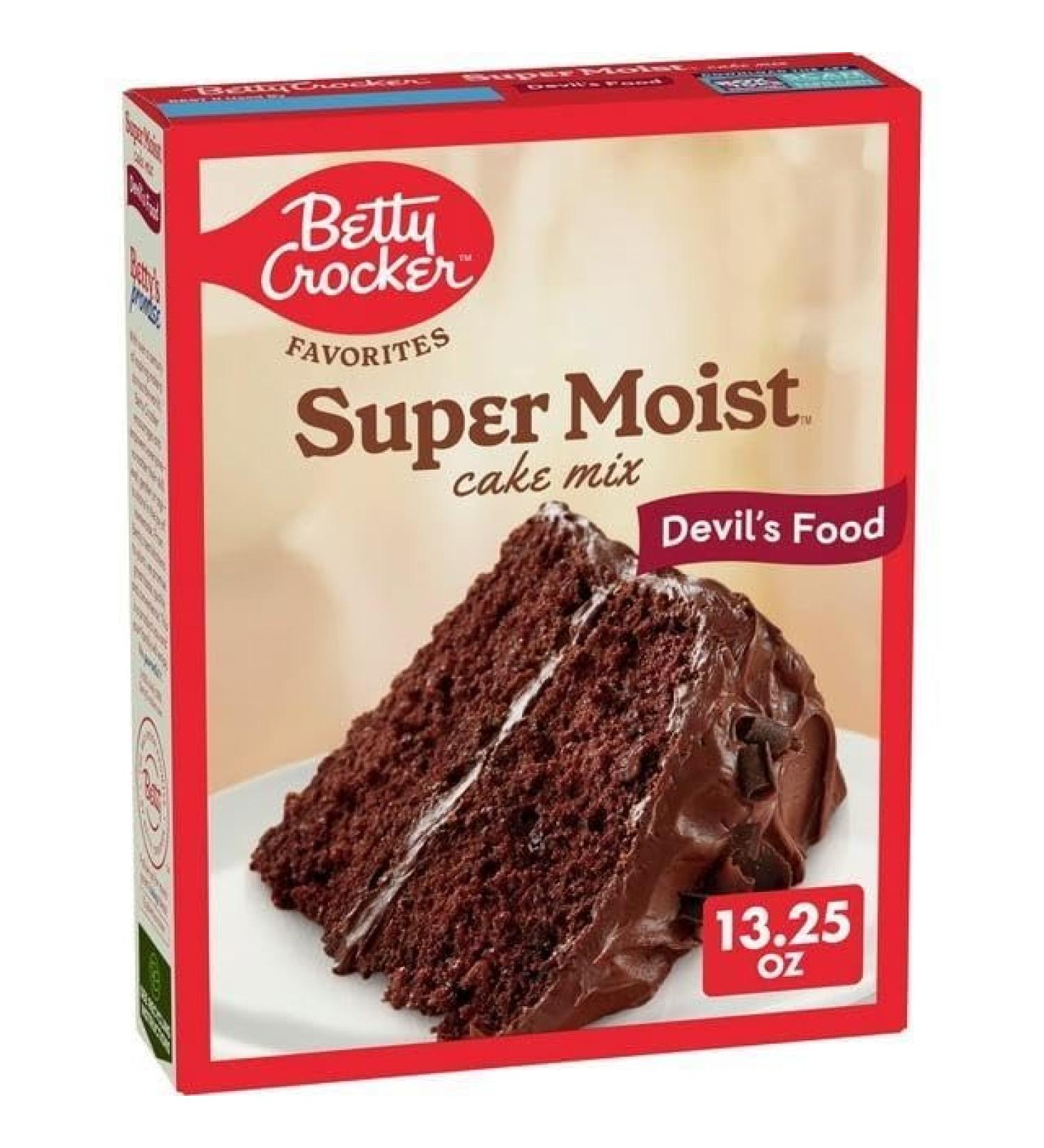 Betty Crocker Super Moist Devil's Food Cake Mix 376g (13.25oz) - Buy Online on GoSupps.com