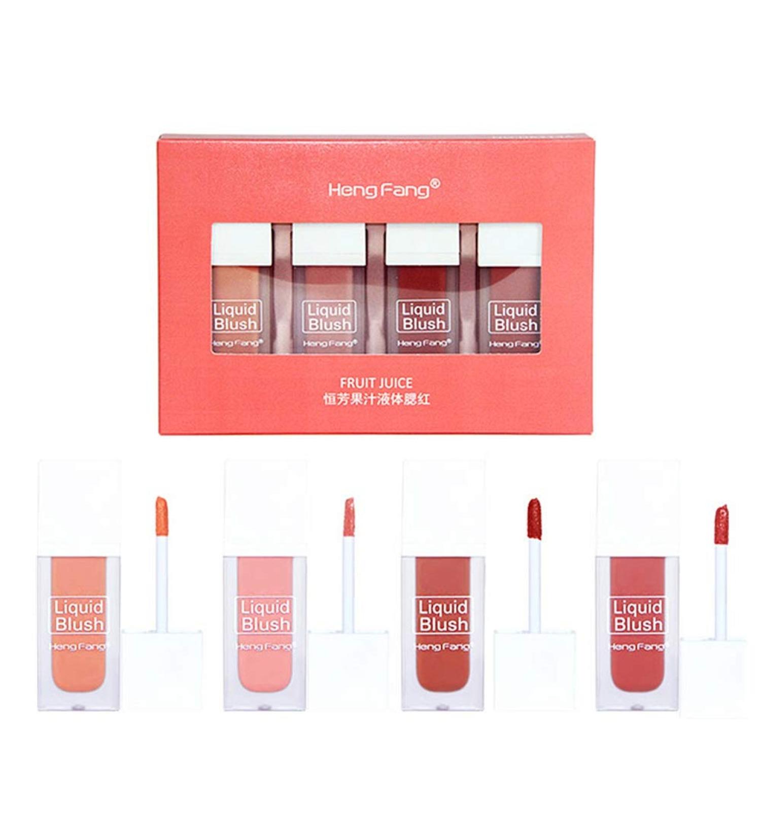 Allbestaye 4pcs Matte Rouge Liquid Set | Long-lasting Waterproof Lip Tint & Cheek Makeup Kit - International Shipping Available - Buy Online on GoSupps.com